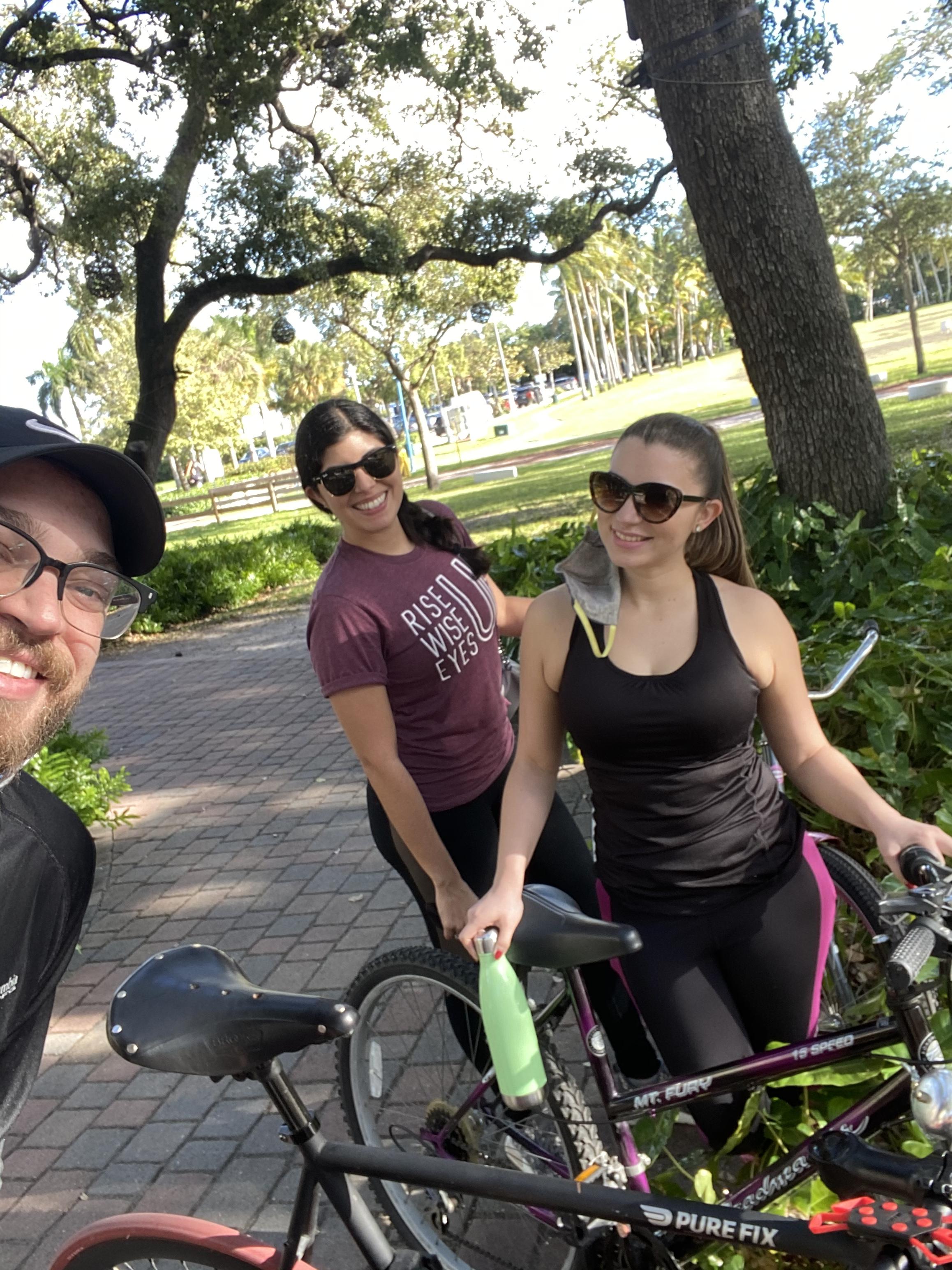 Biking through coconut grove