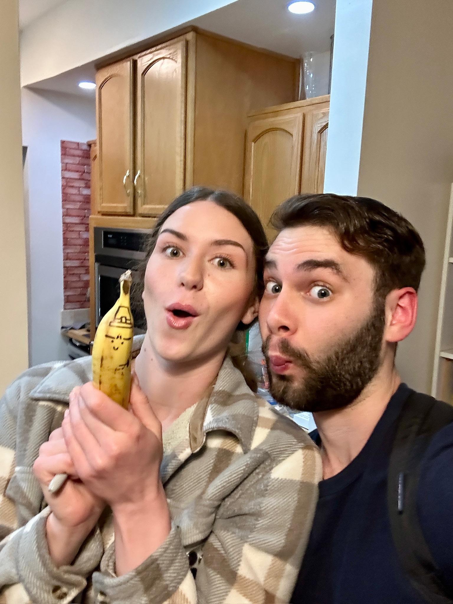 One of a few faces we drew on…