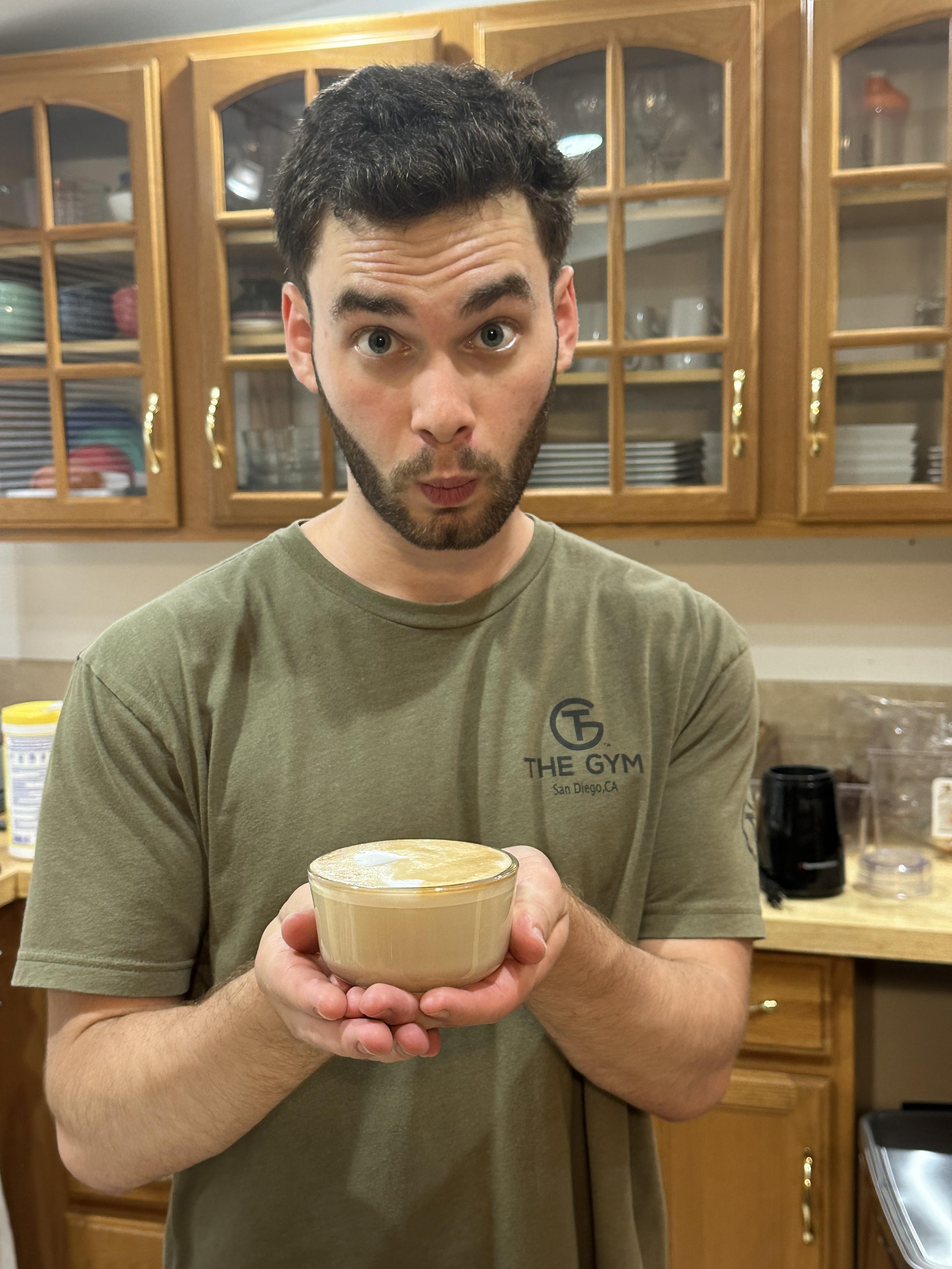 One of many latte arts he mad…