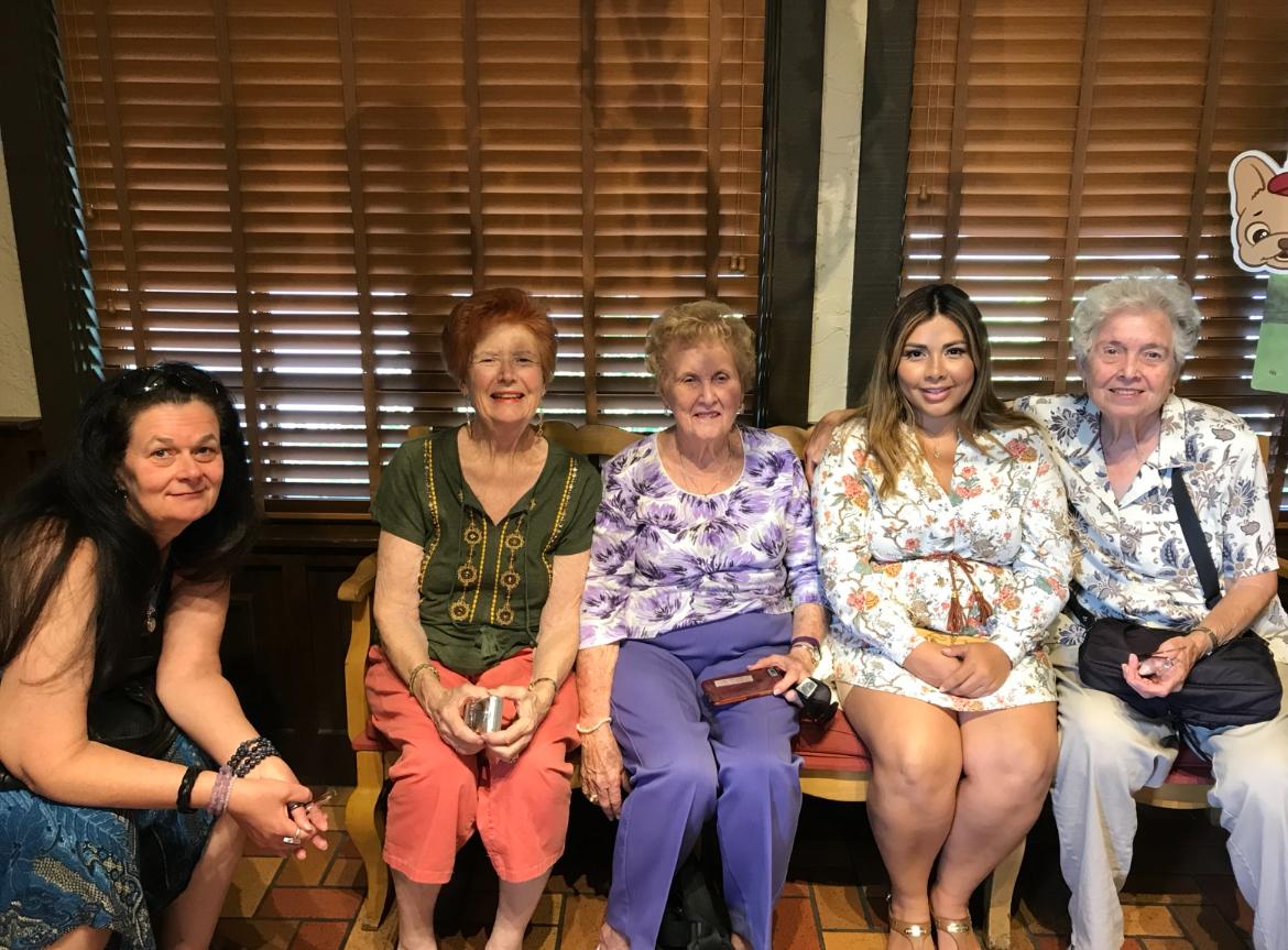 Neighbors enjoying lunch