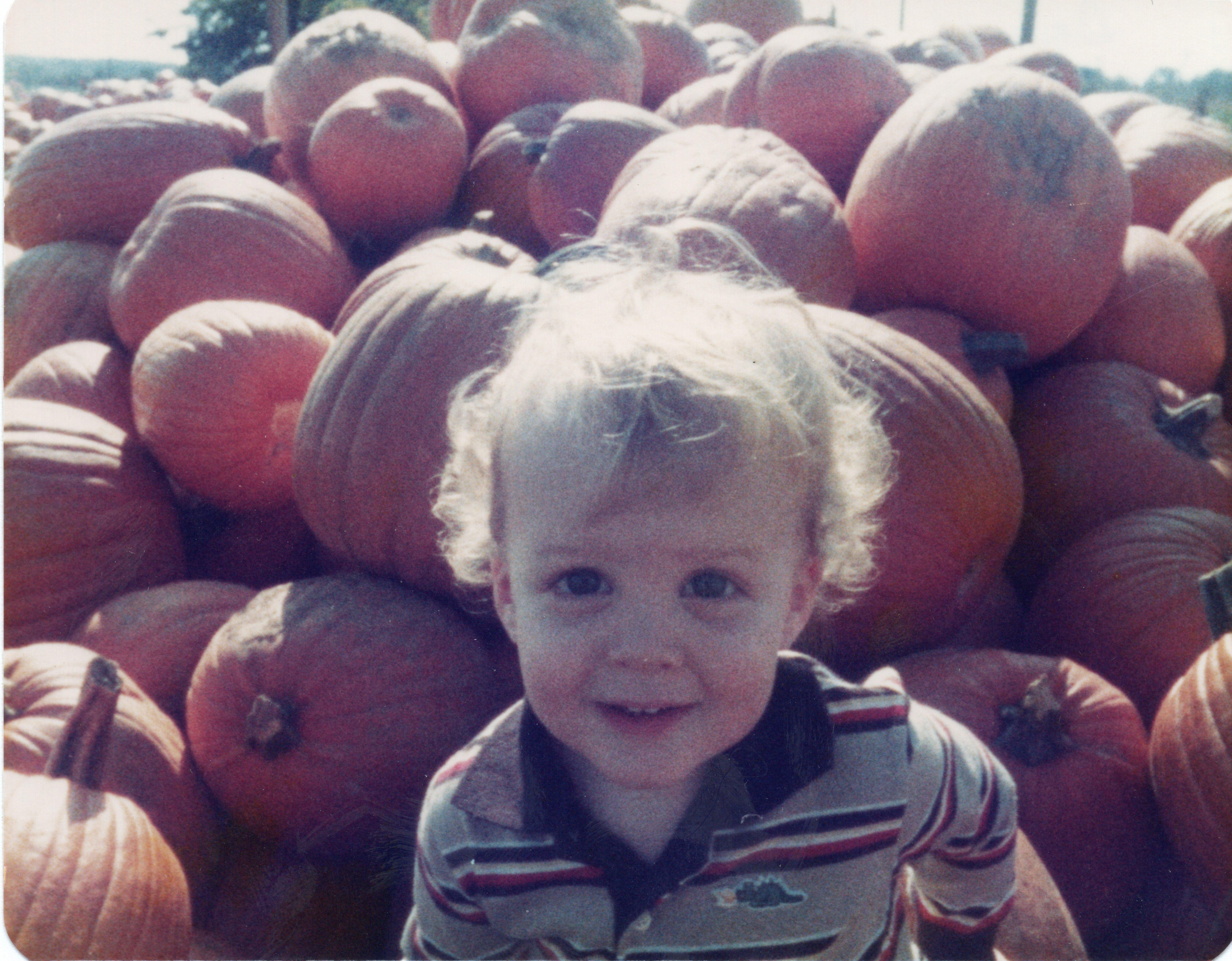 Danny at the pumpkin patch .