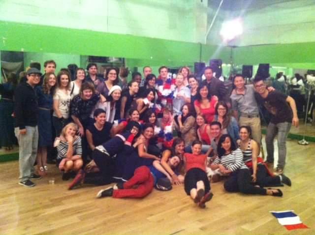 at the dance studio