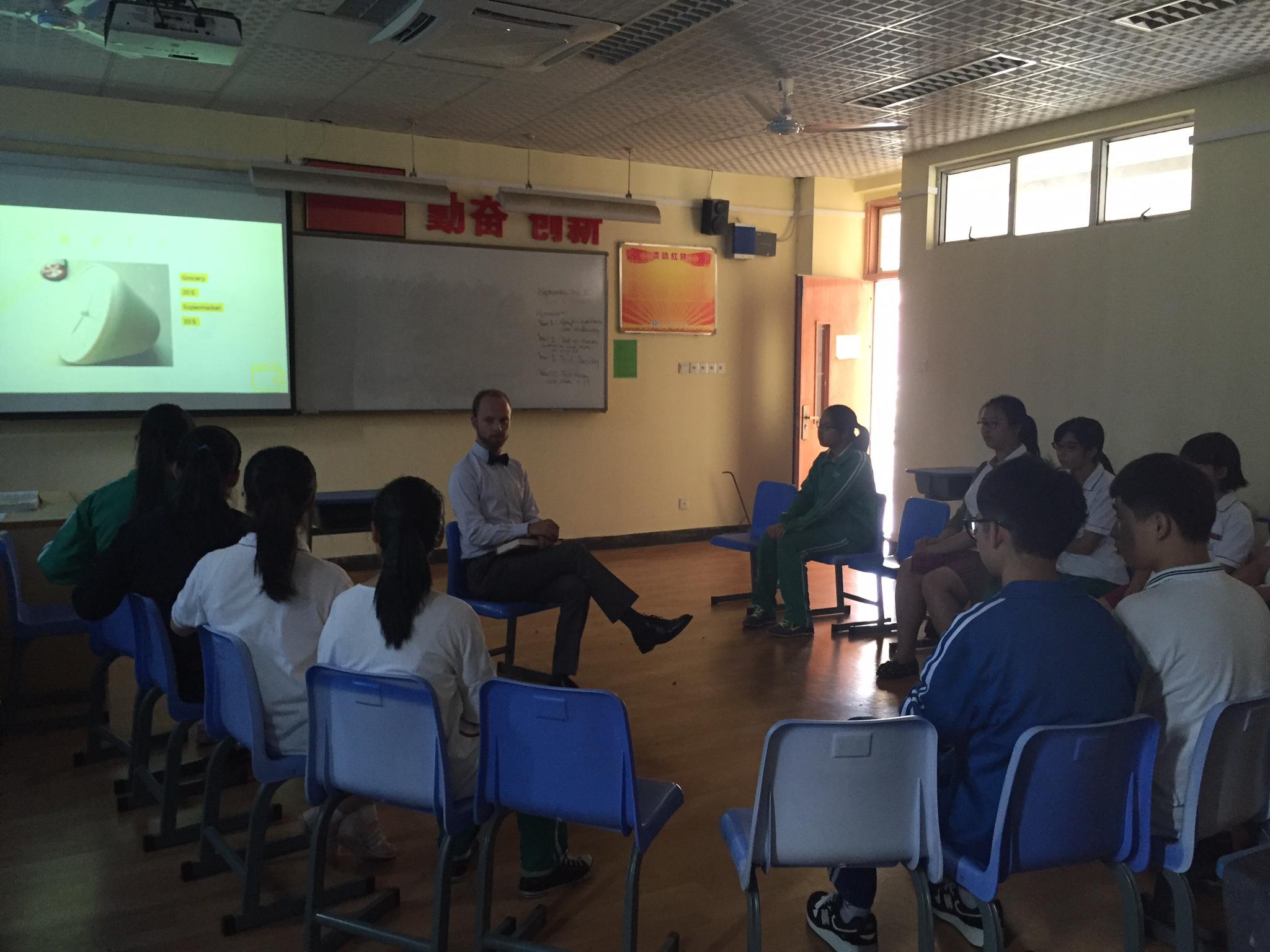 Ryan and JXNU students at an …