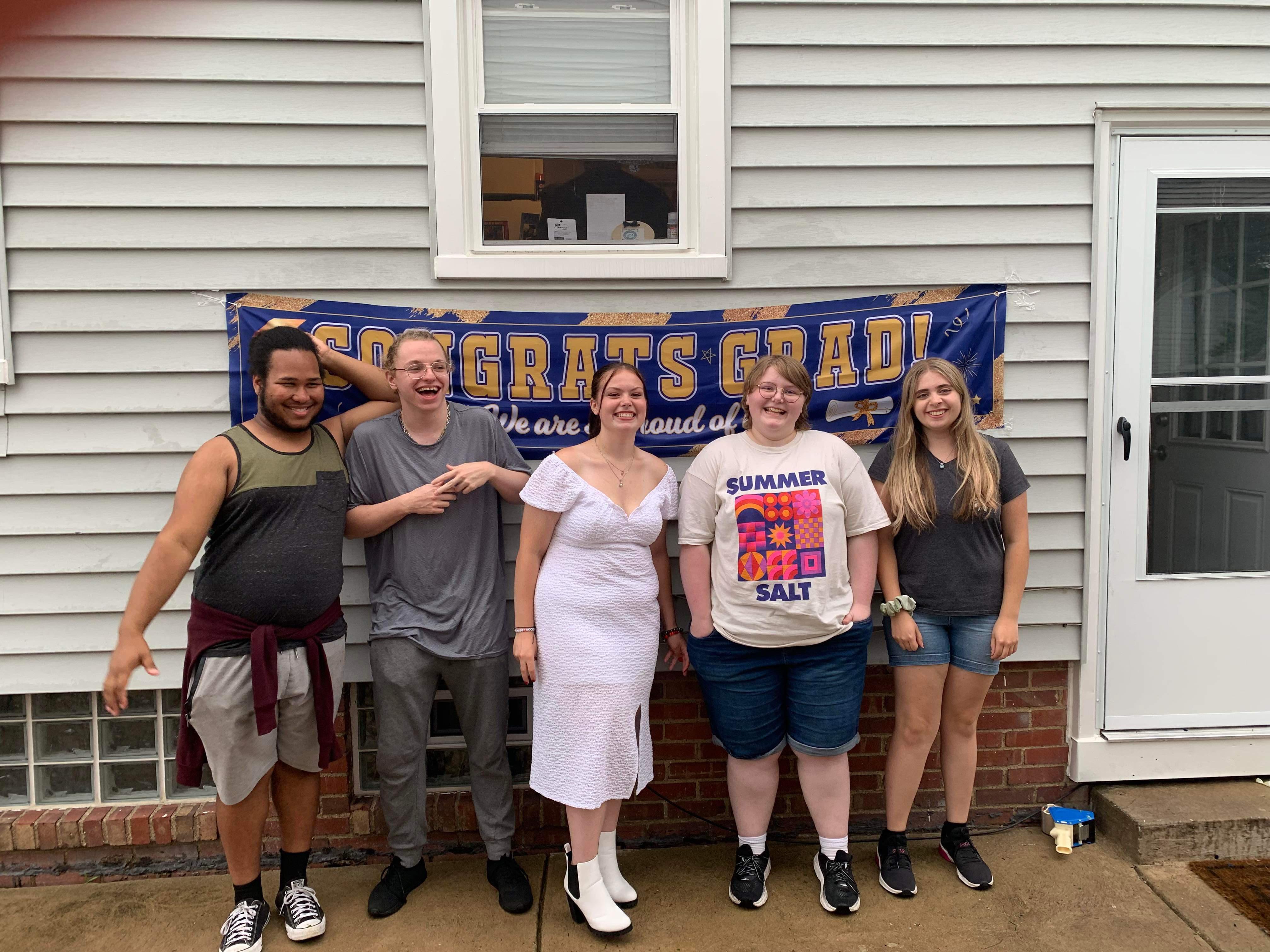 At my graduation party