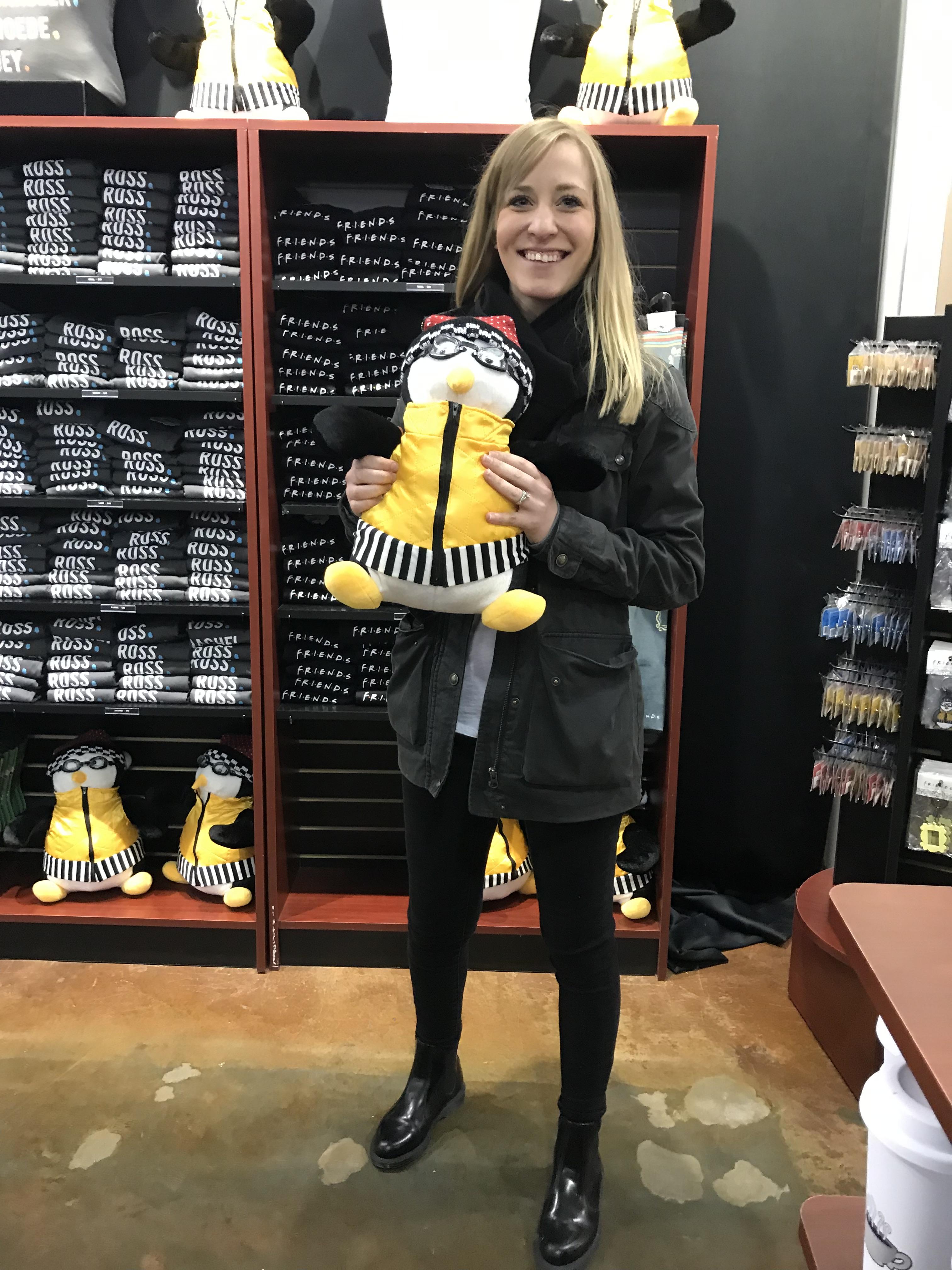 Sara at the Friends pop up.