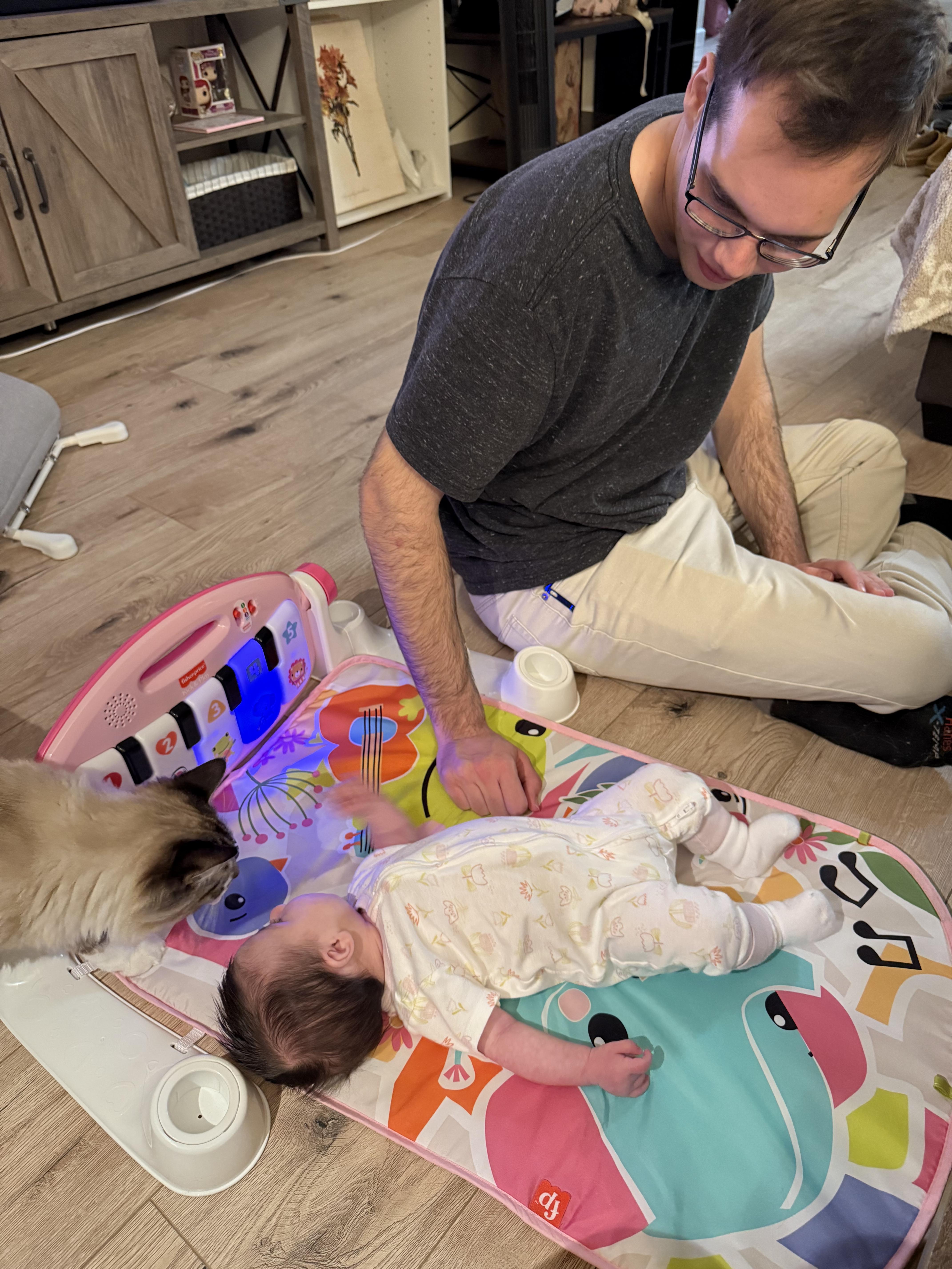 George playing with his niece…
