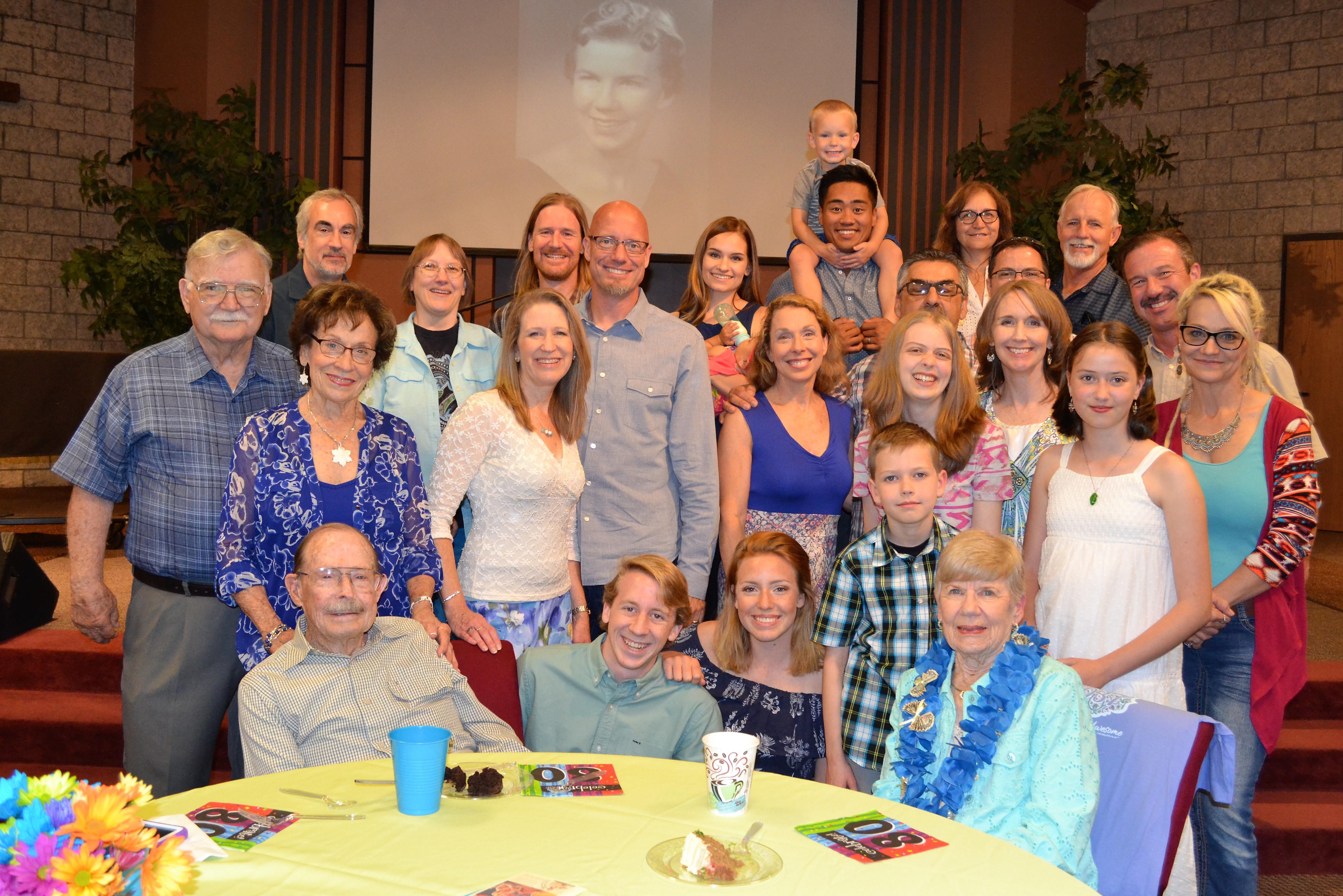 Family picture at Marilyn's 8…