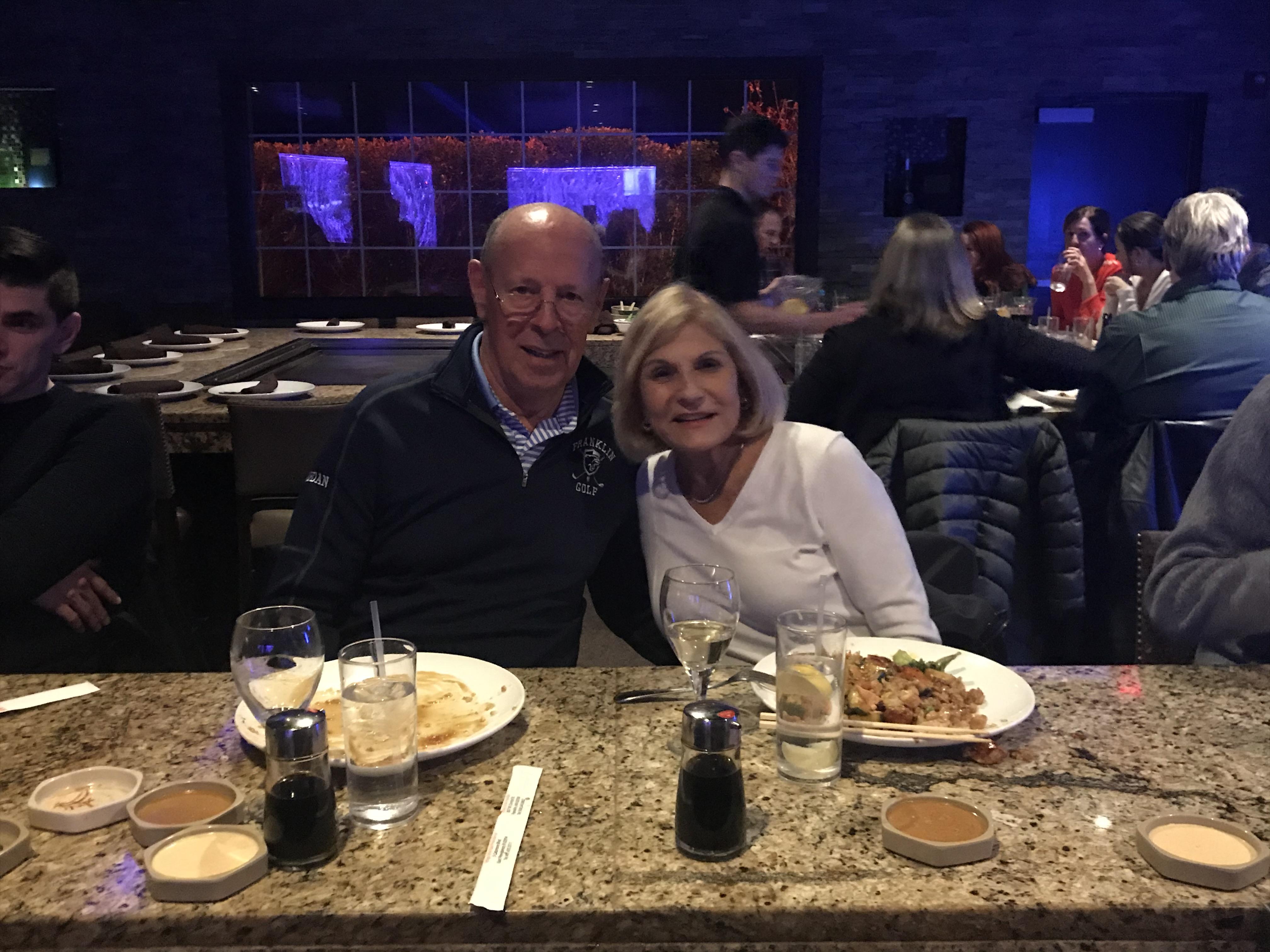 Diane and Dick, enjoying sush…