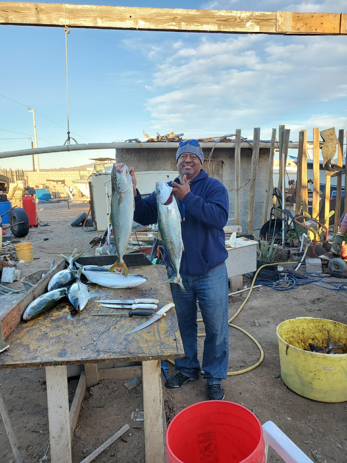 Dad fishing in Mexico