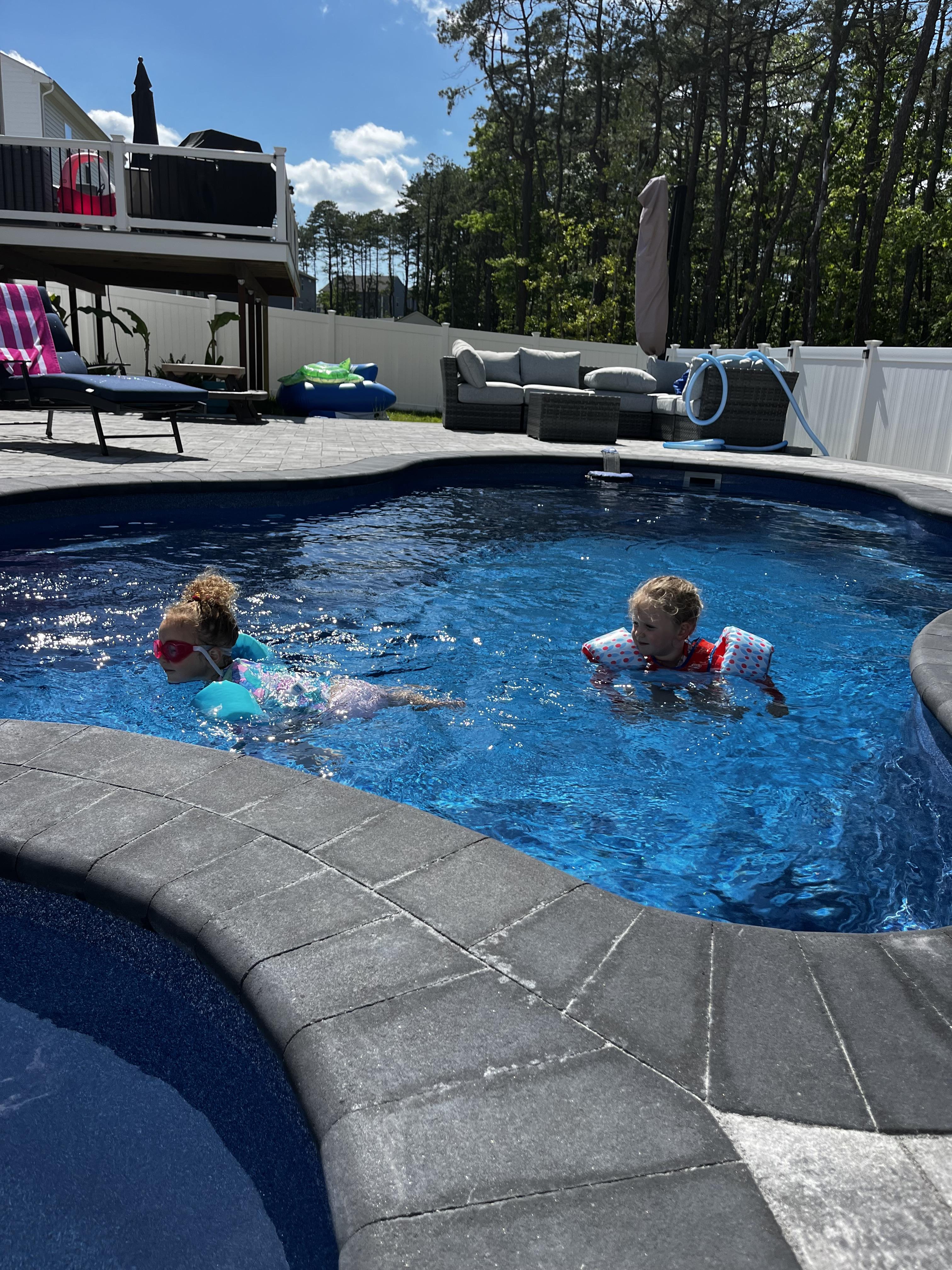 Pool Party with Kim and Mary