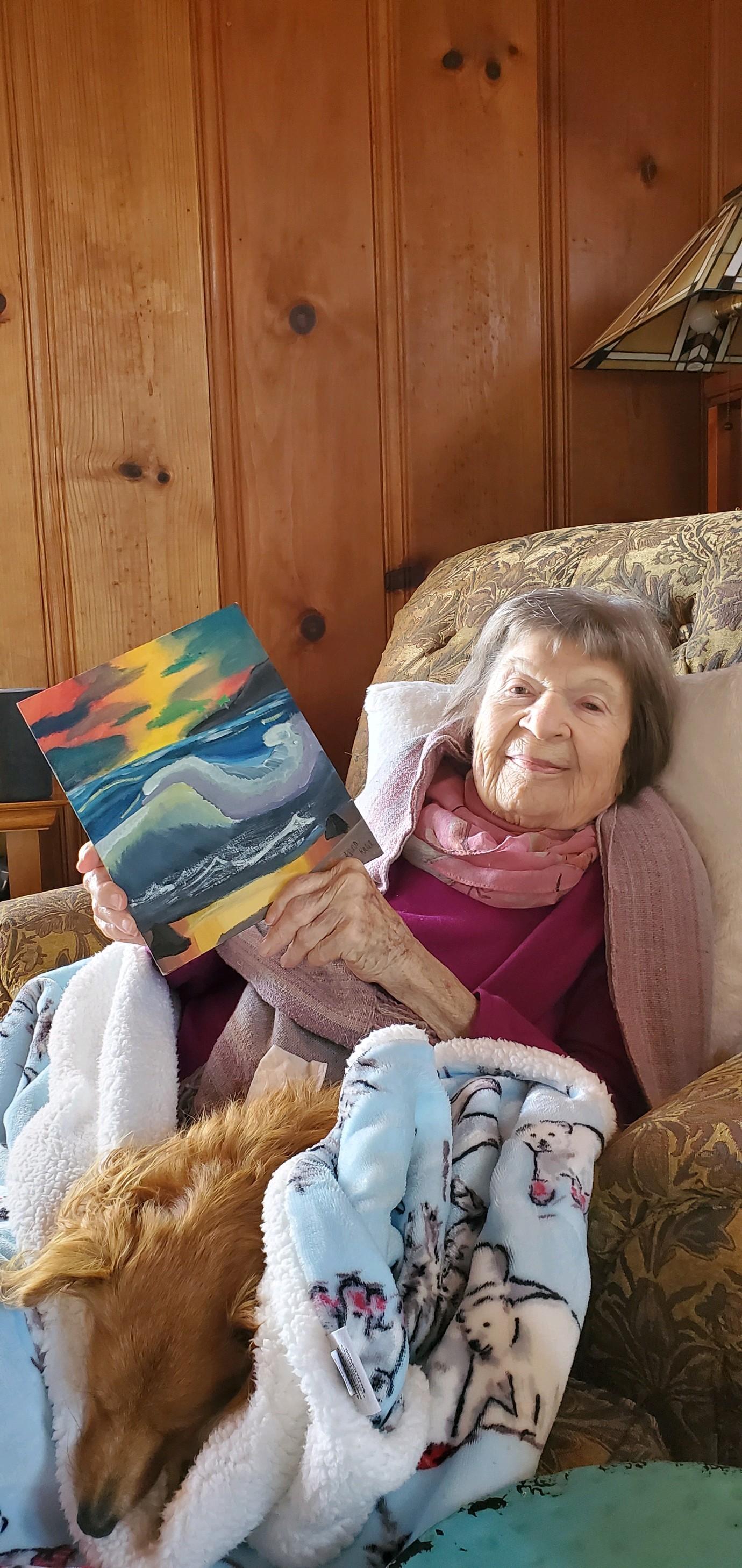 Grandma with a painting I mad…