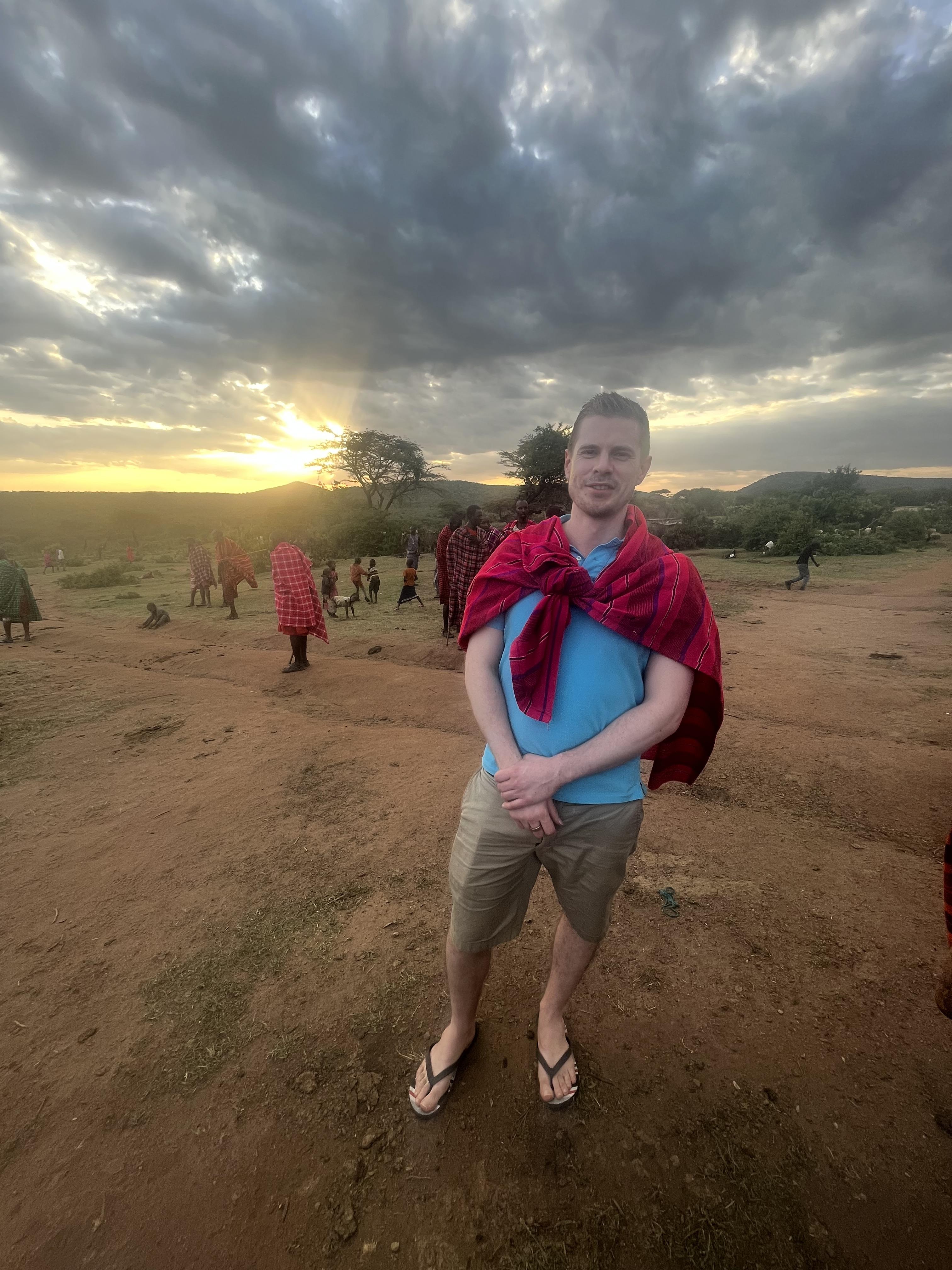 Seb modeling his Masai swag