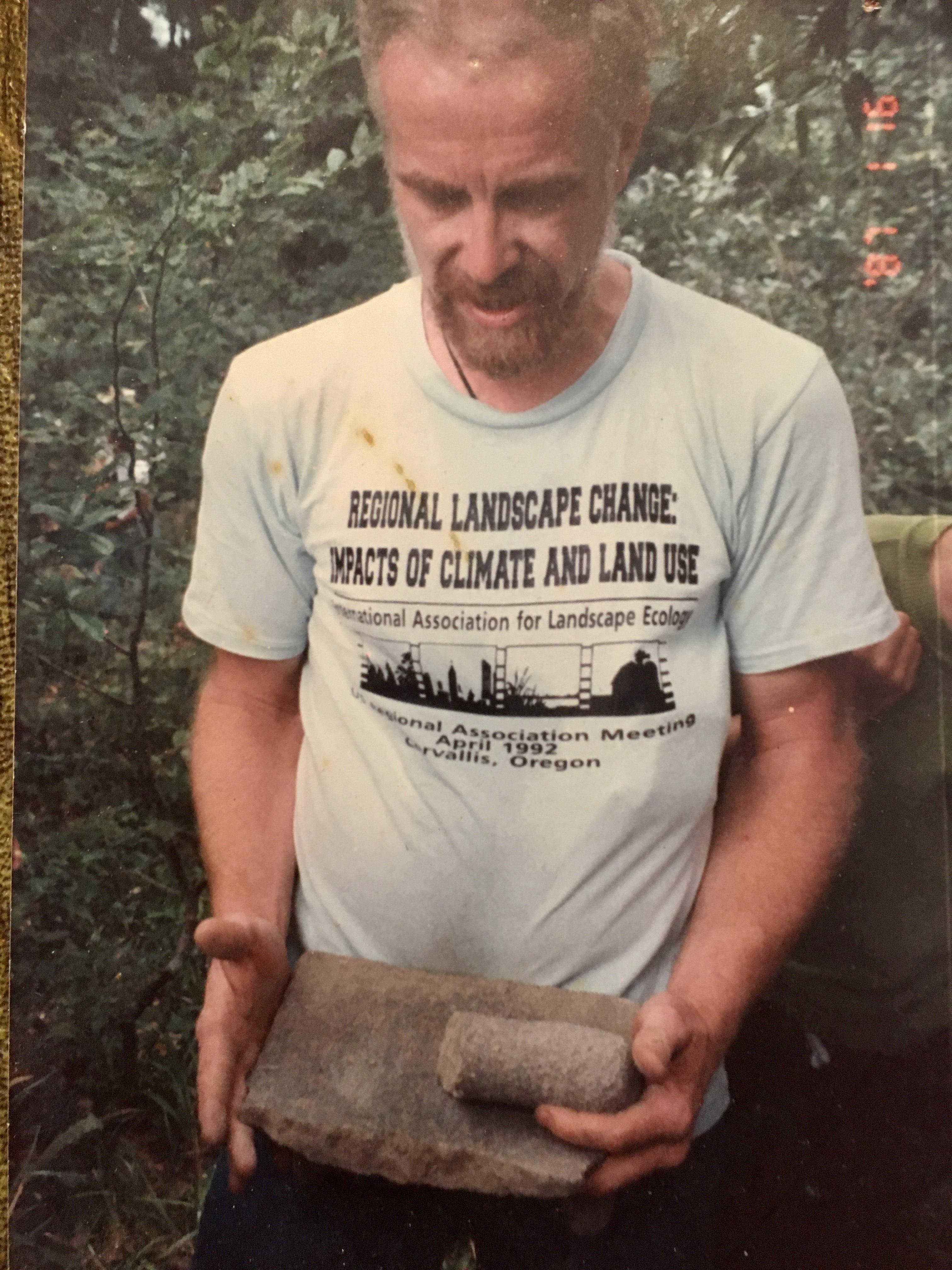 Jim with the metate that he a…