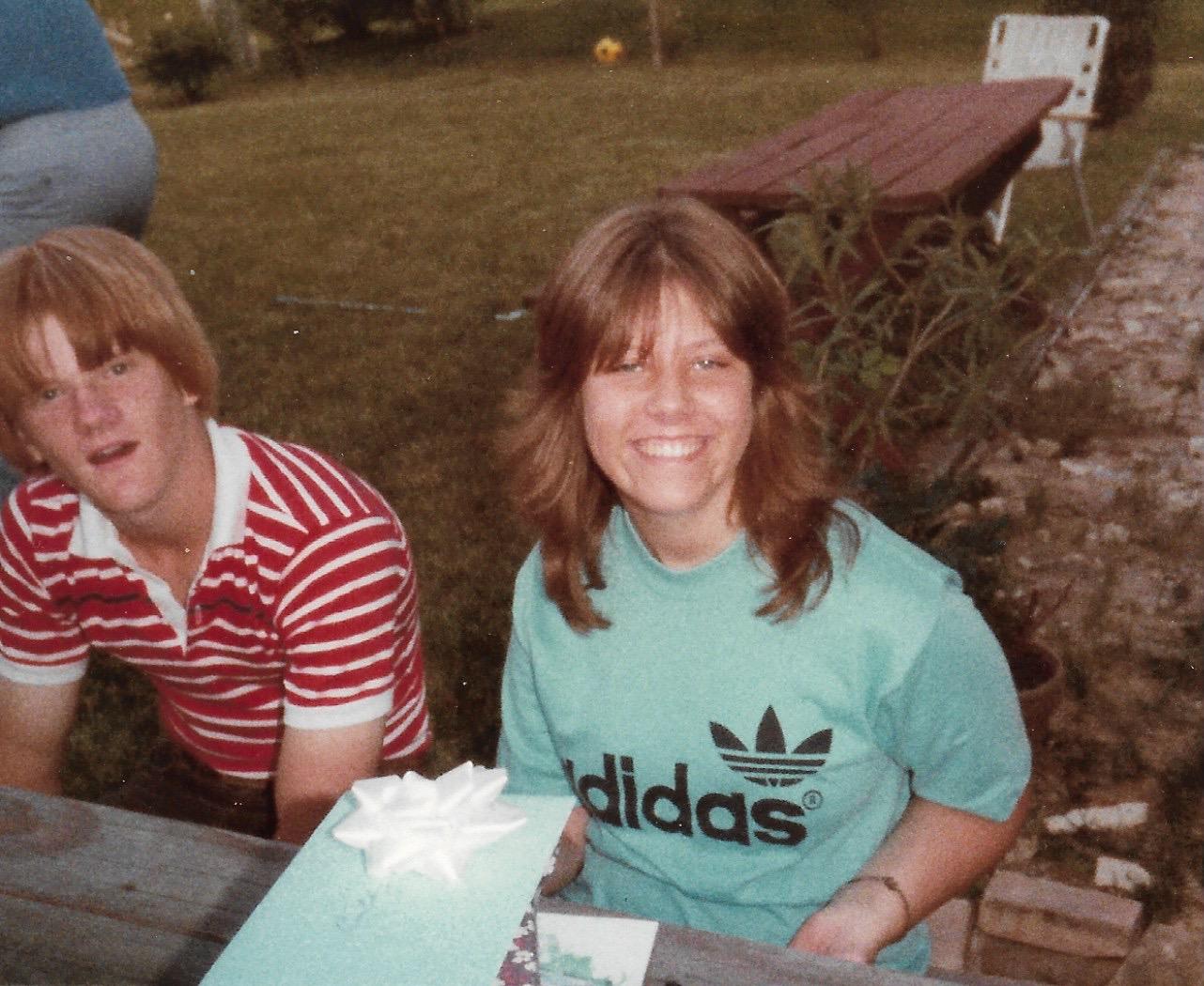 With her cousin Bryan. 1983 -…