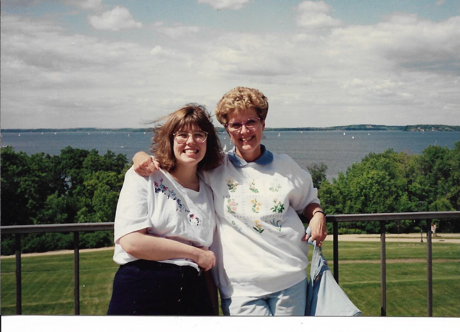 Cathy and her Aunt Bev in Mad…