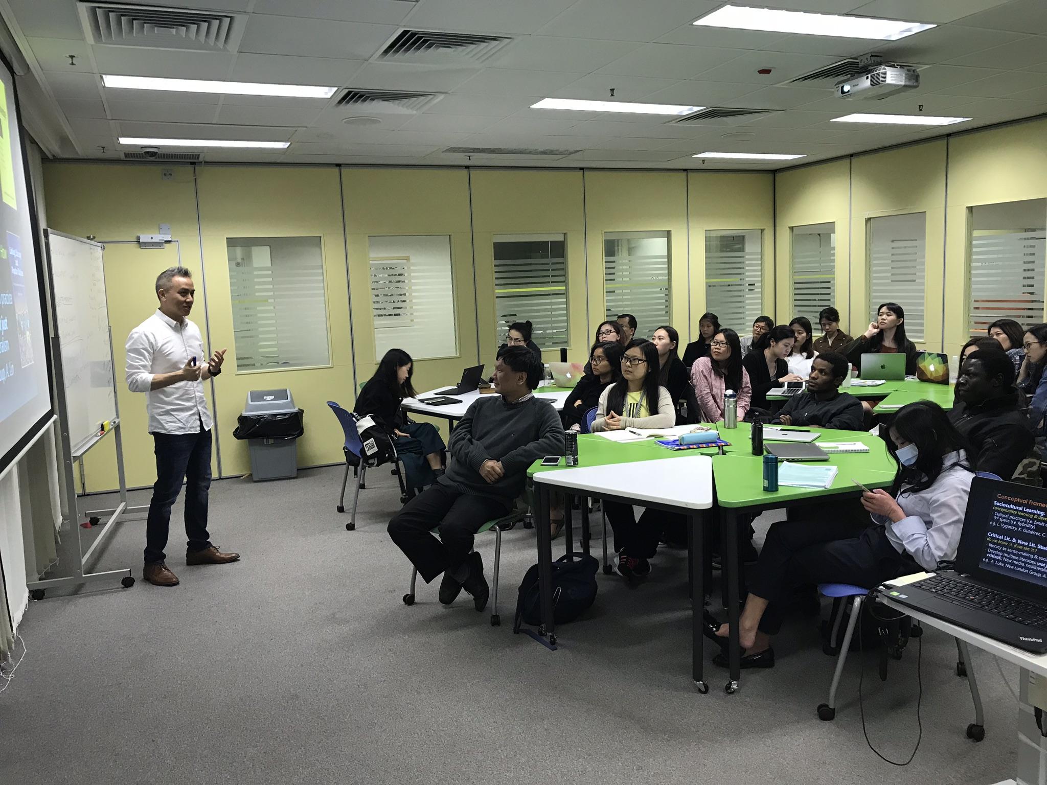 Benji as guest lecturer at HK…