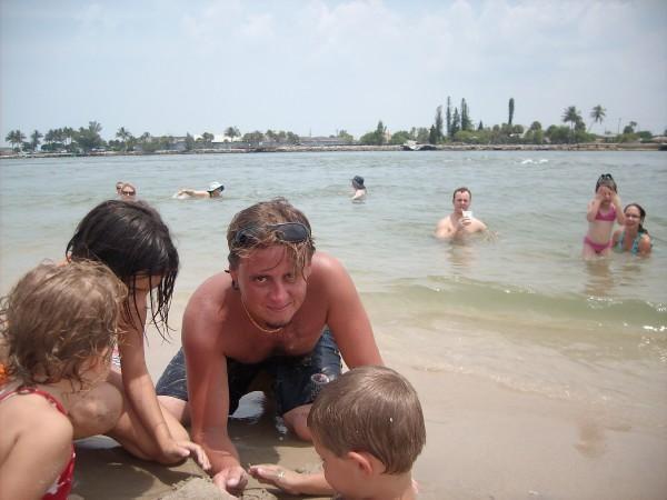 Ben with some of his nieces a…