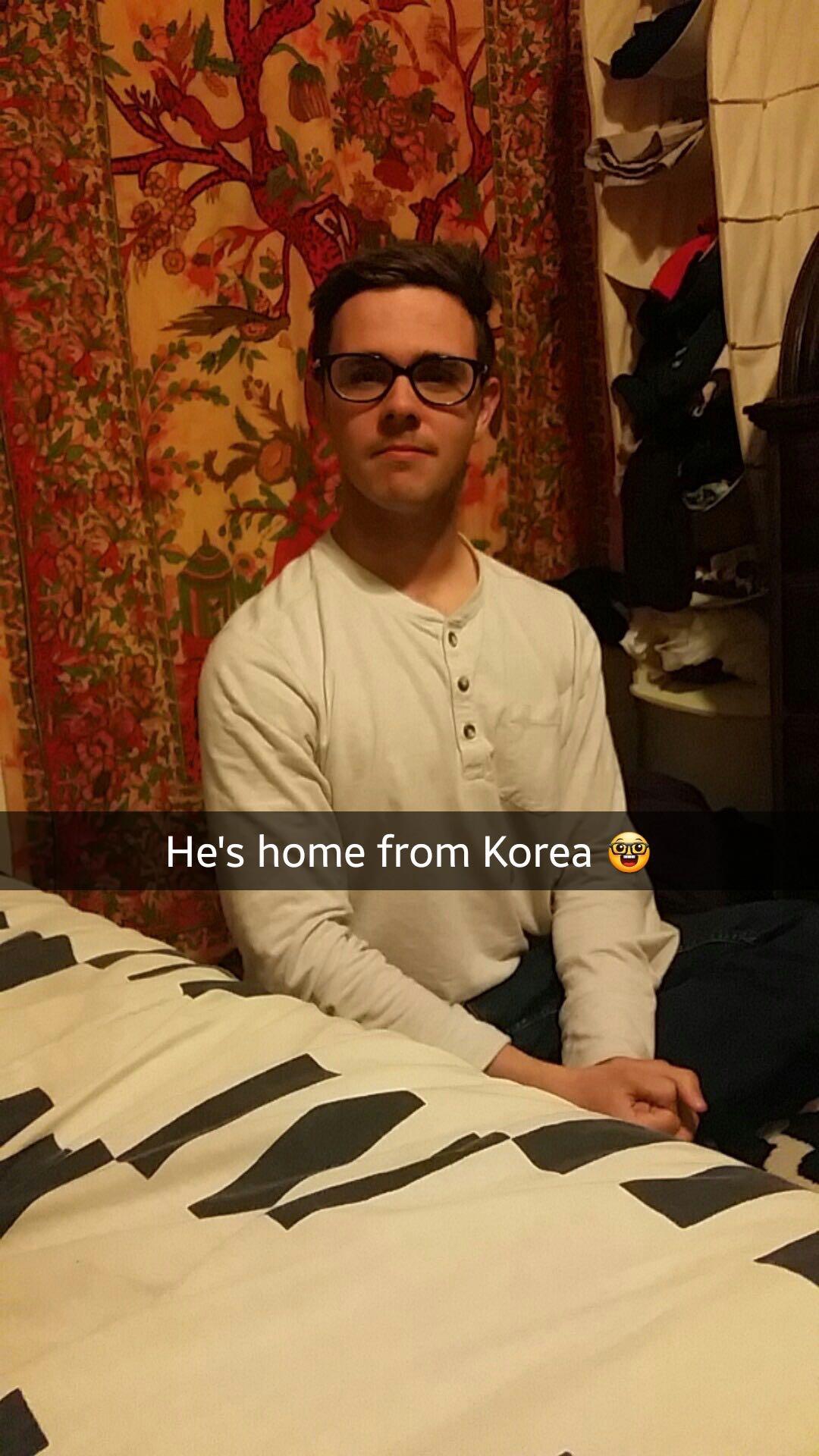 Home from first tour to Korea