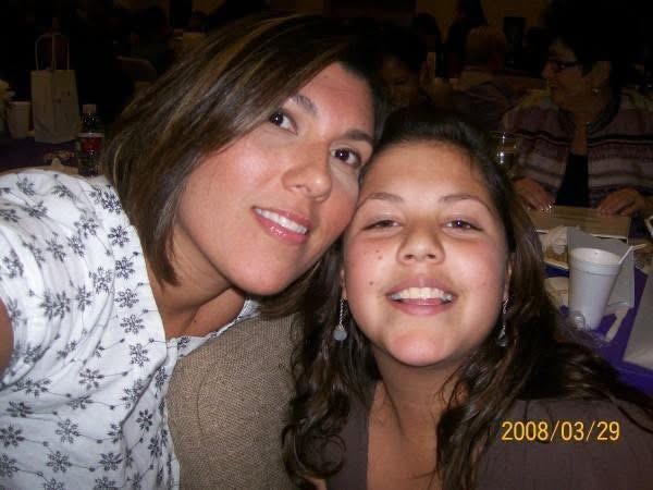 Aunt Christine with niece Gab…