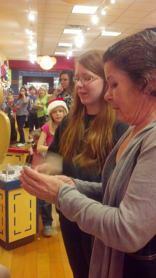 Sally and Megan making a buil…
