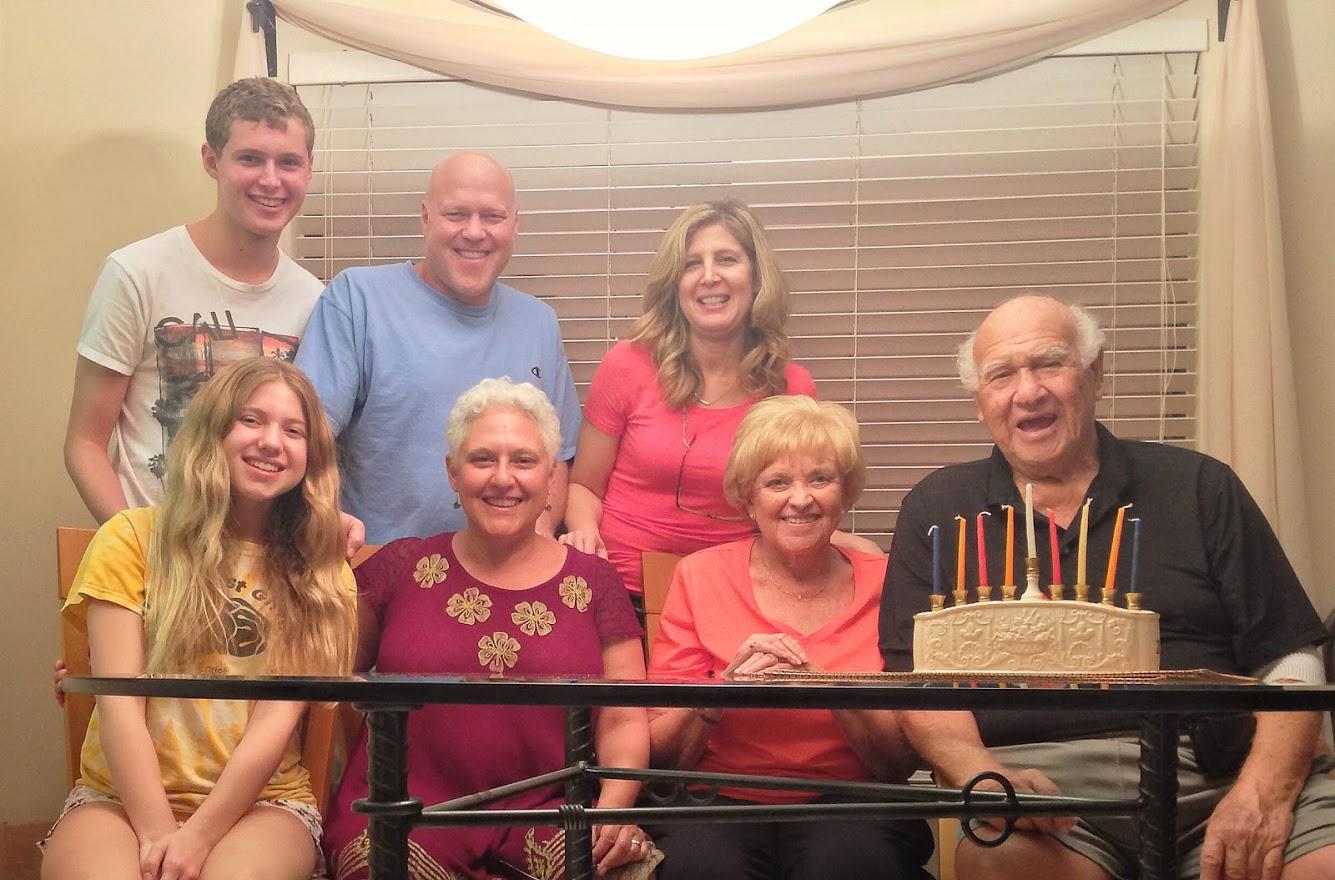 Lighting the candles with Nan…