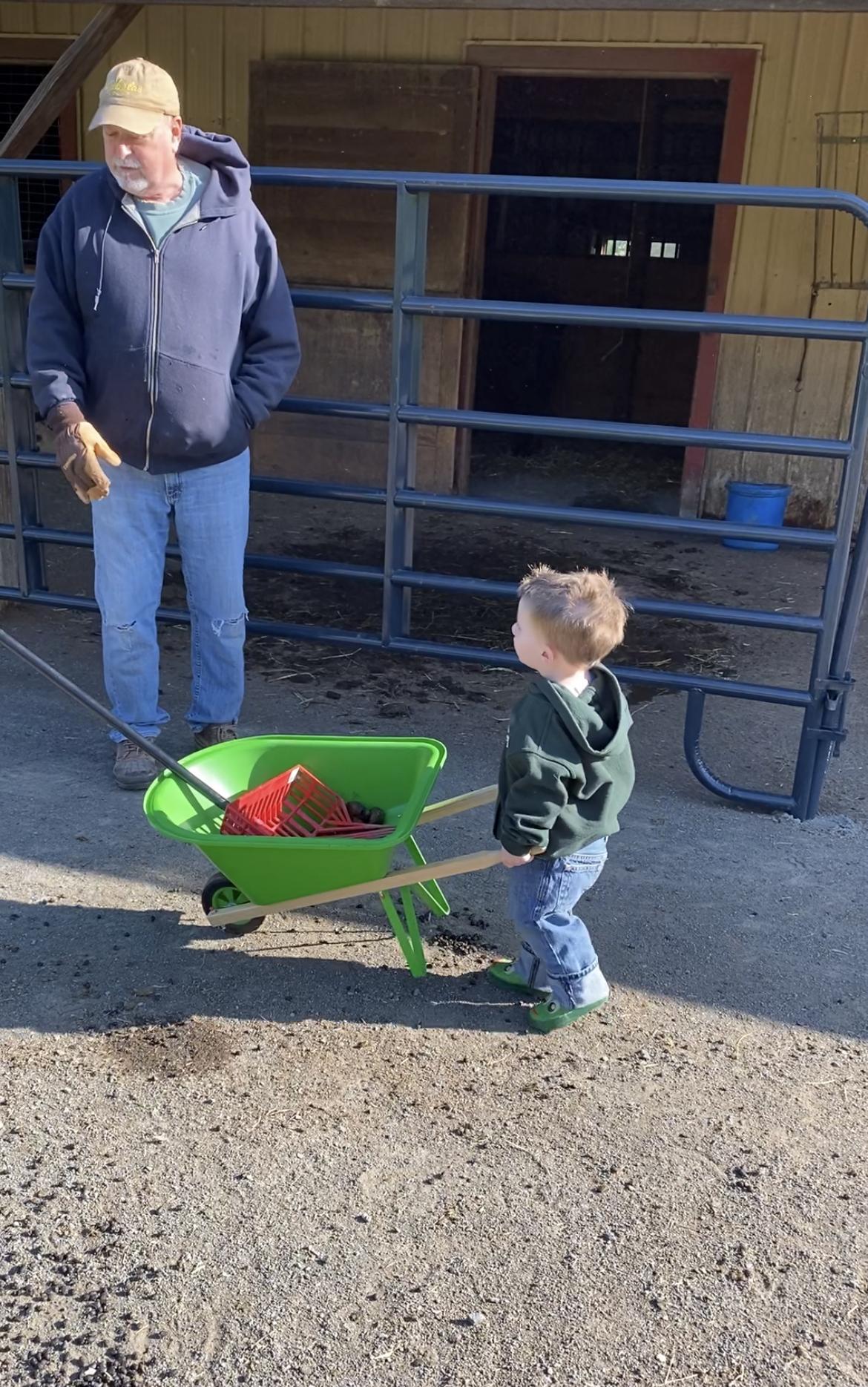 Dad and Roman; his mini-me do…