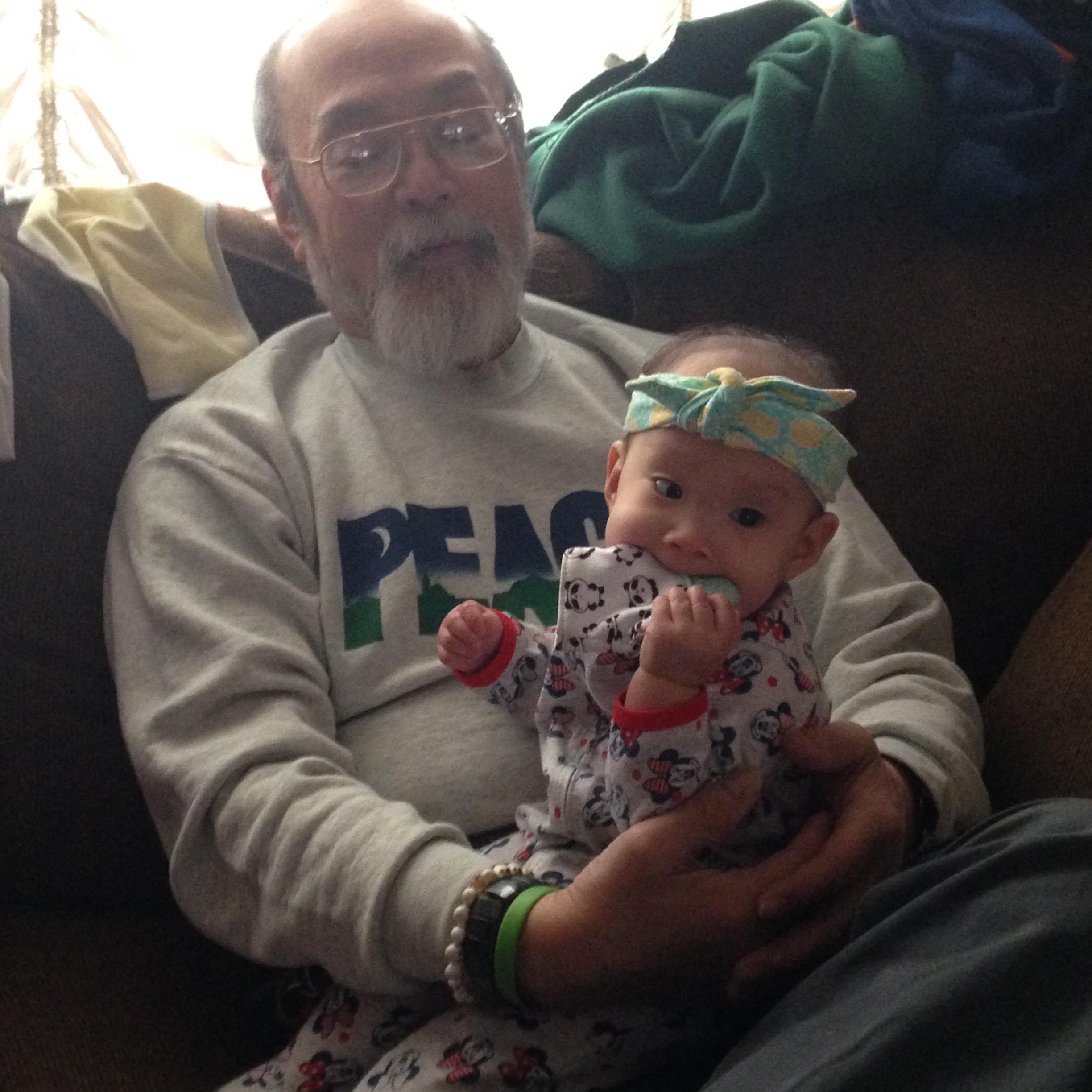 Teething time with grandpa