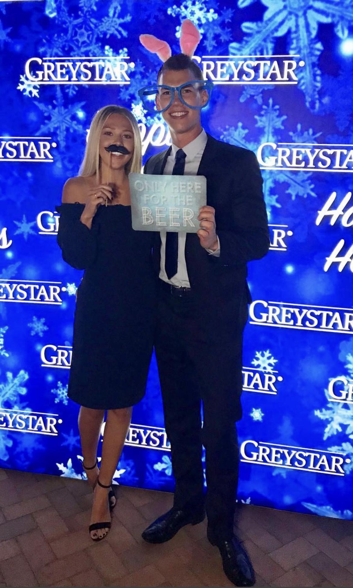 Cam and I at his work Holiday…