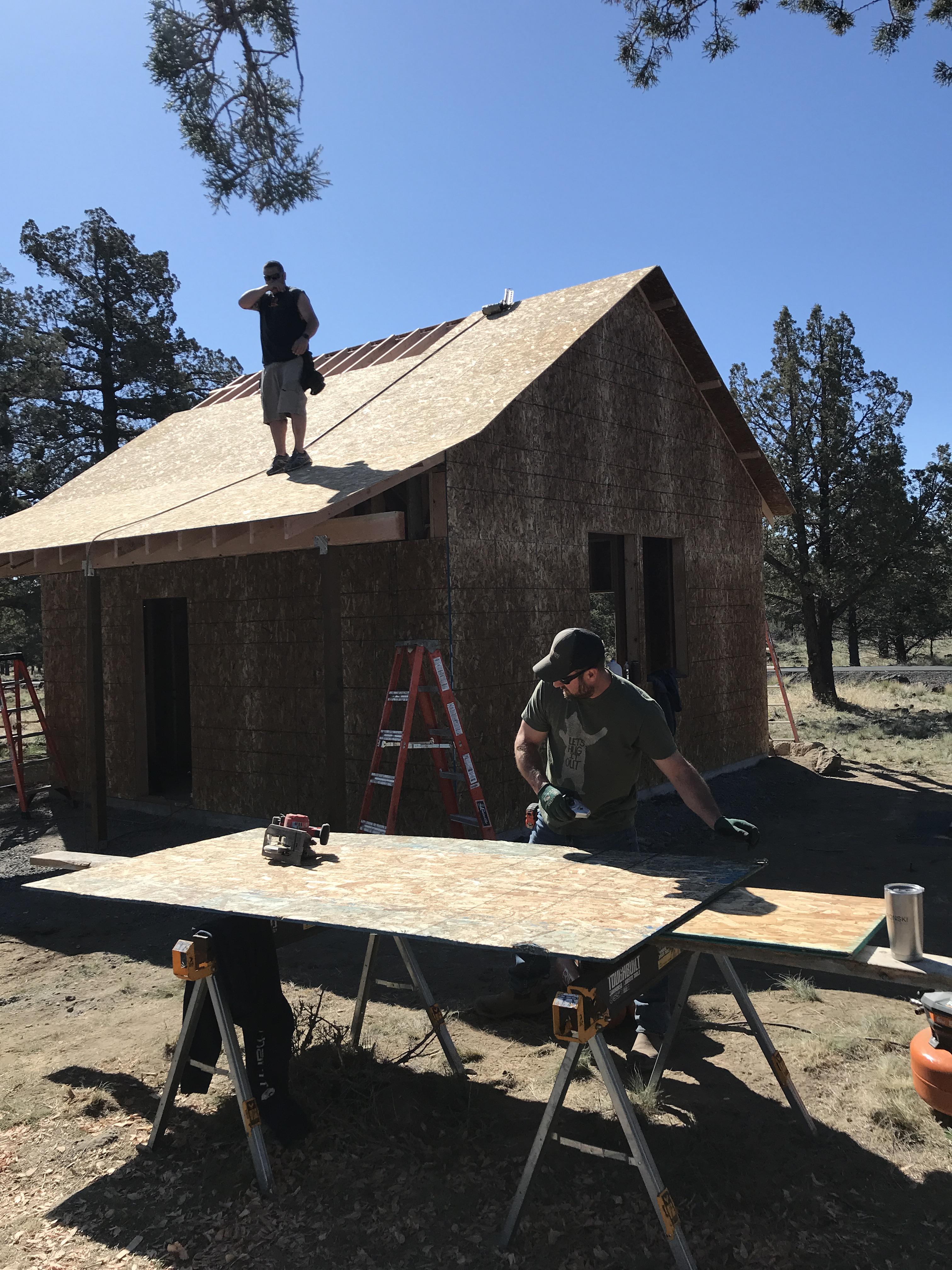 Josh hard at work at our plac…