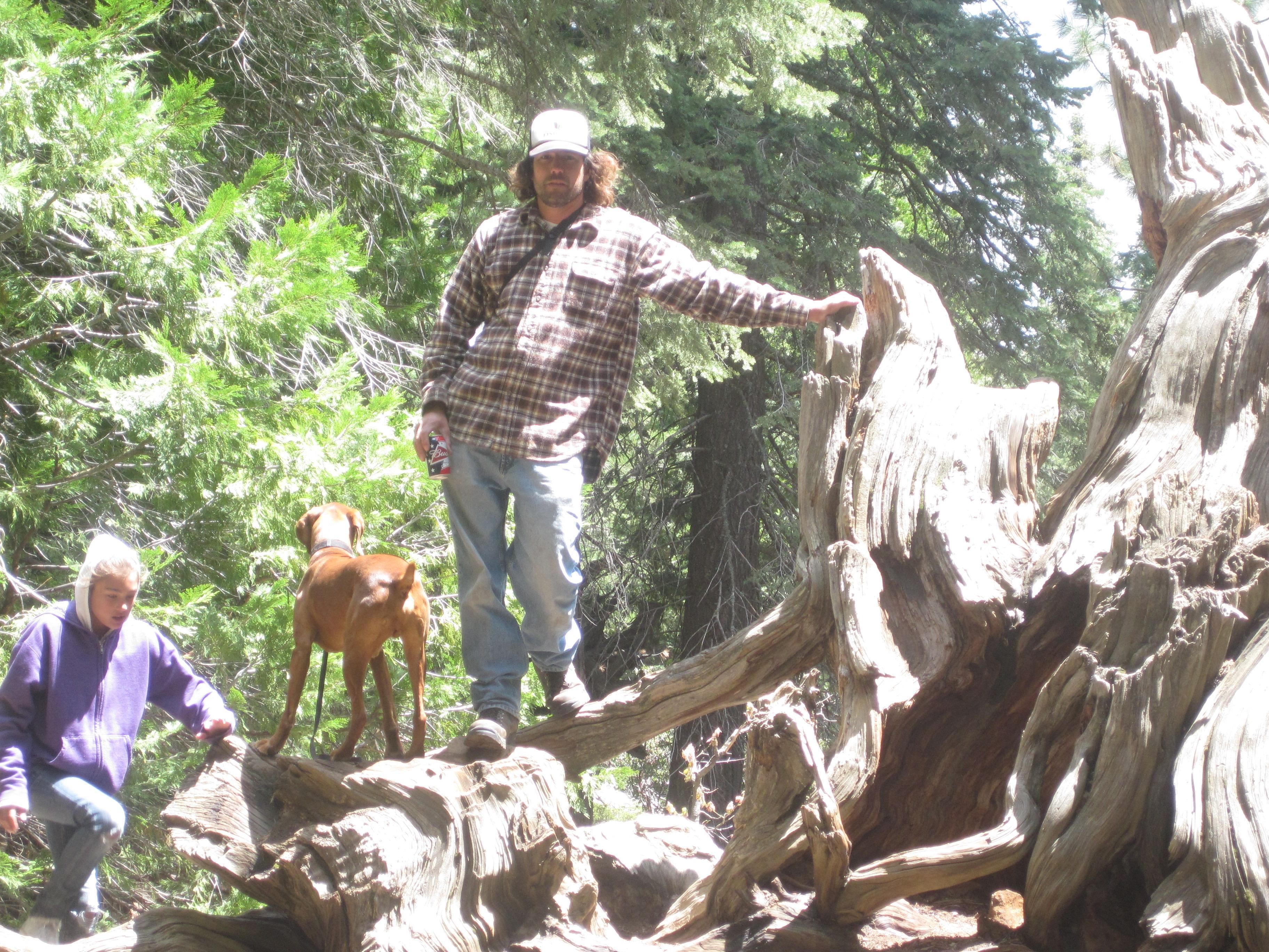 Jason and Dylan hiking in the…