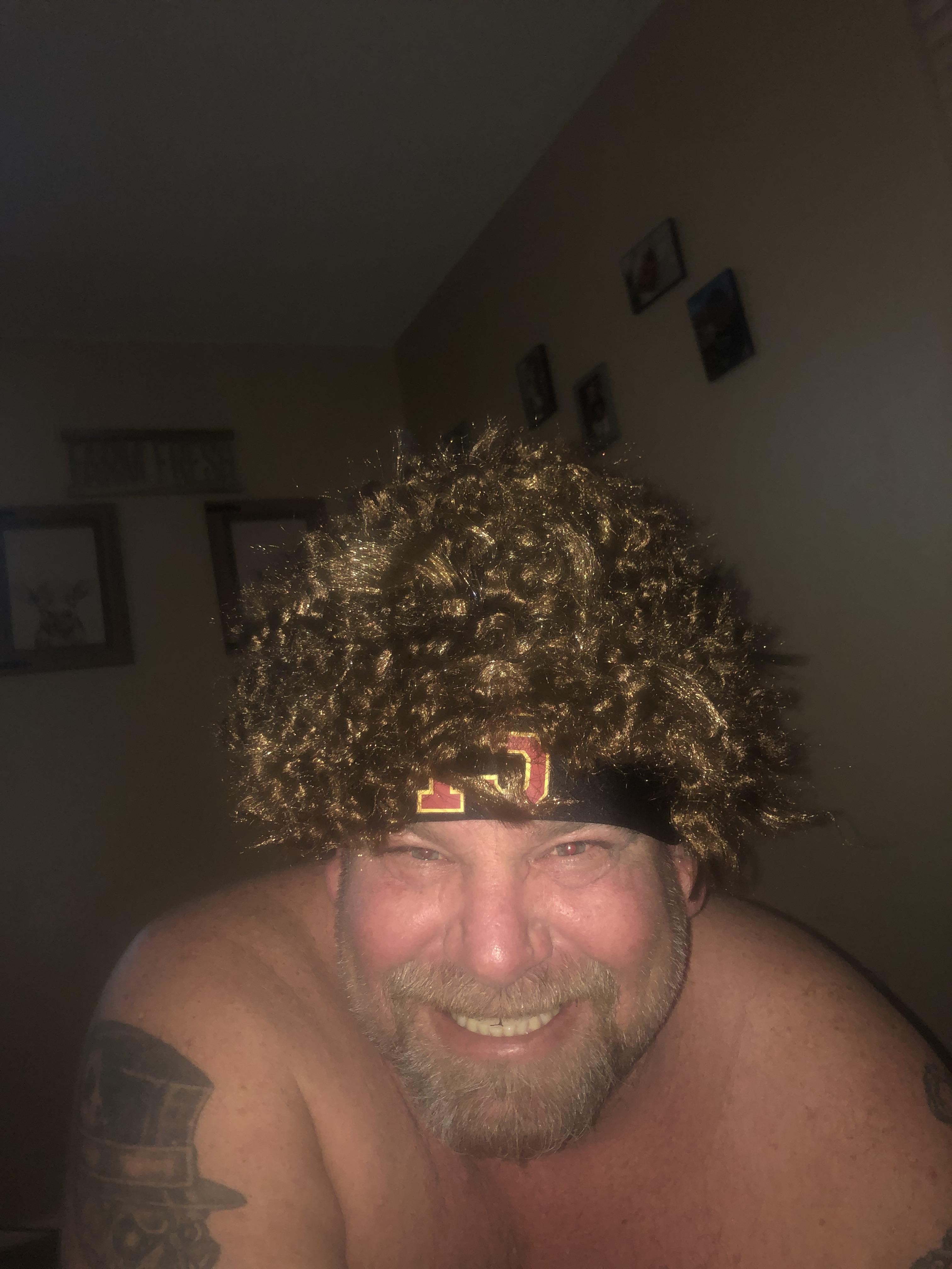 Dad and his Mahomes’ hair get…