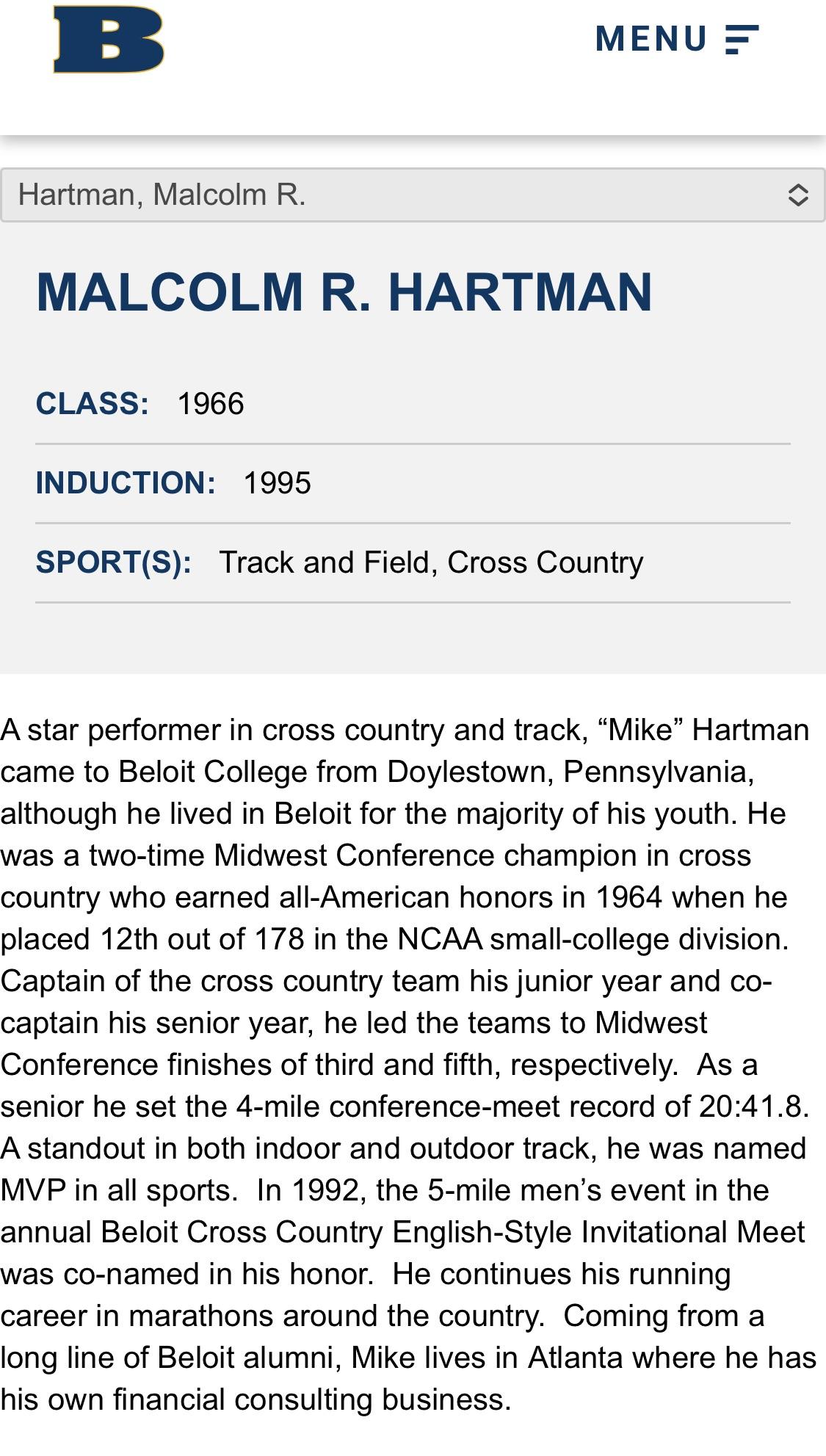 Beloit Athletics Hall of Hono…