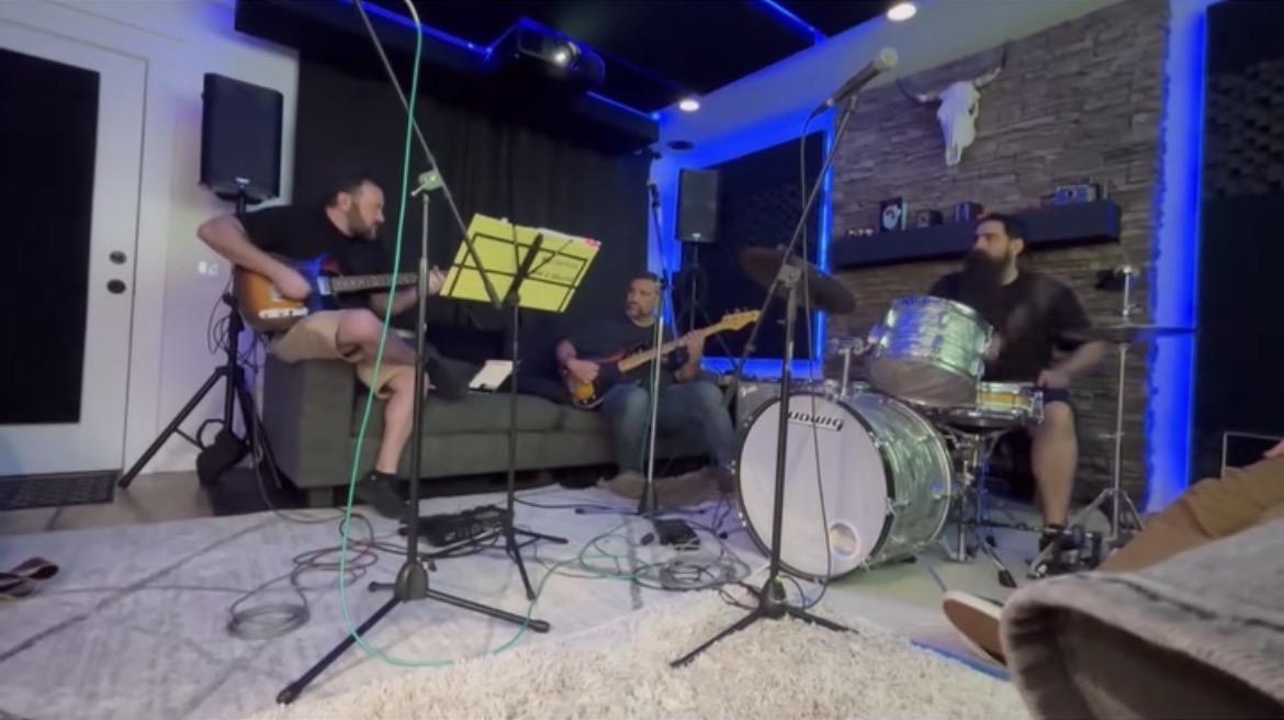 Jason playing music with frie…