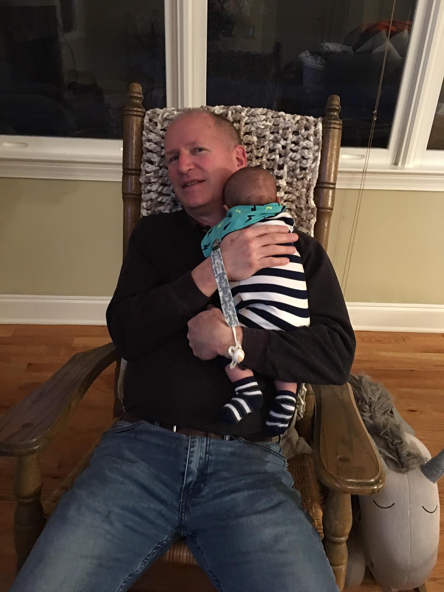 Dad visiting baby Rhett (2m) …