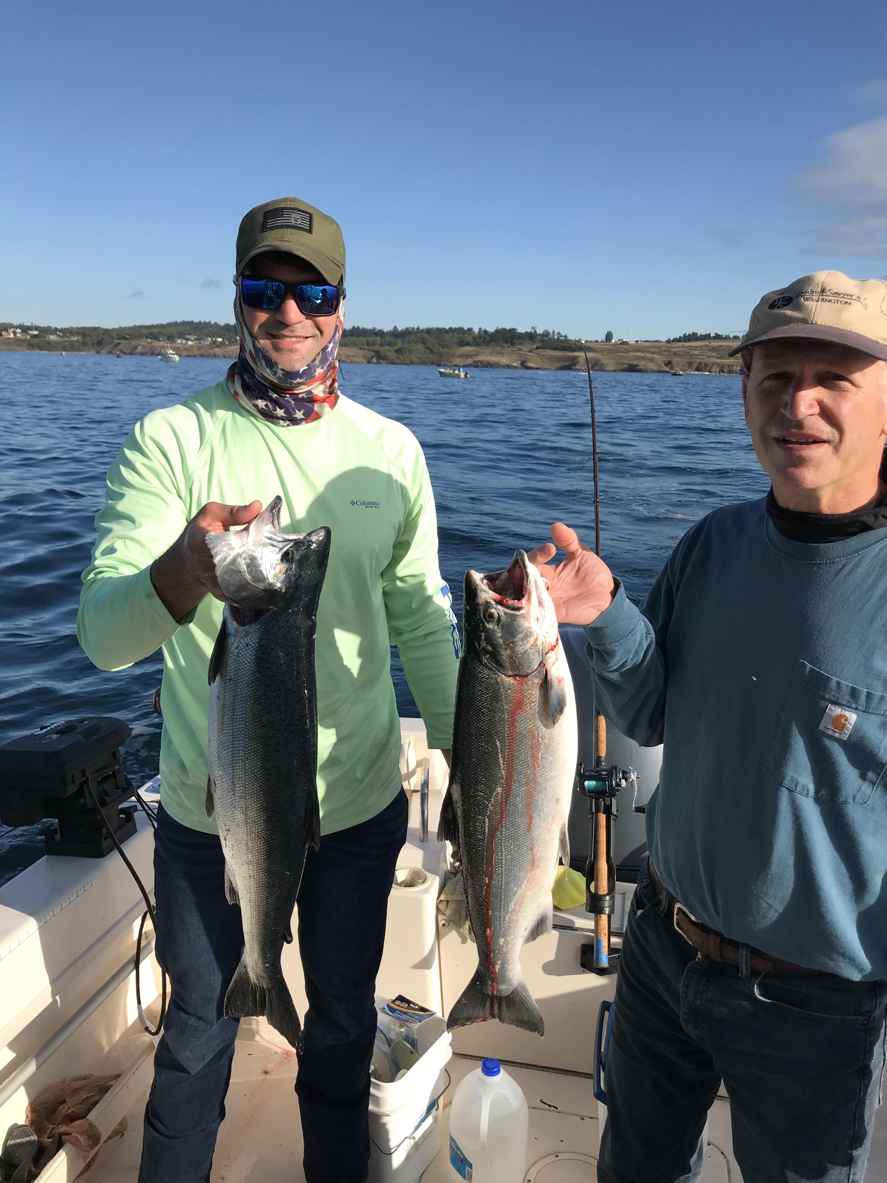 Lee and Andy coho fishing