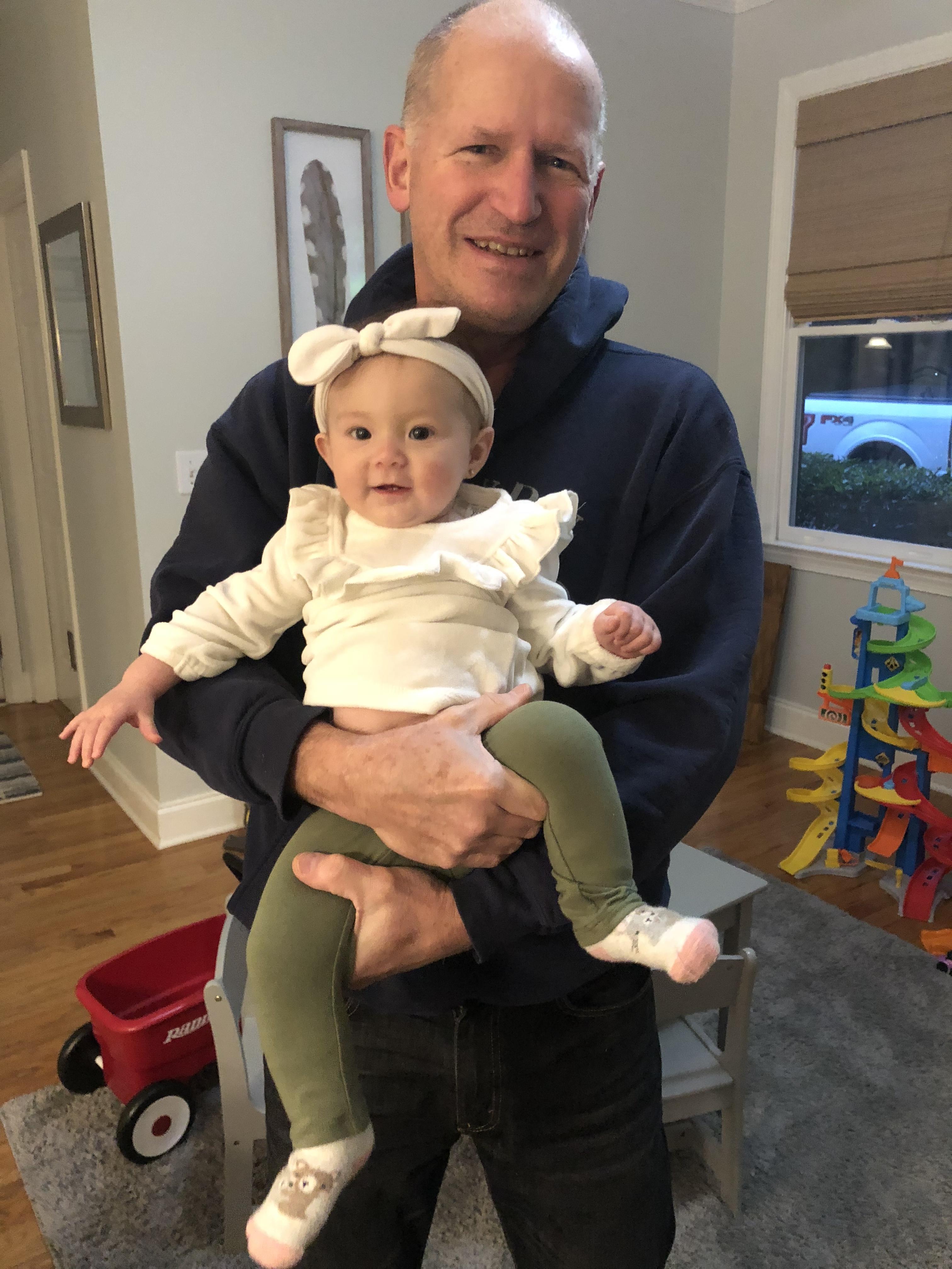 Dad visiting Claire (4m) afte…