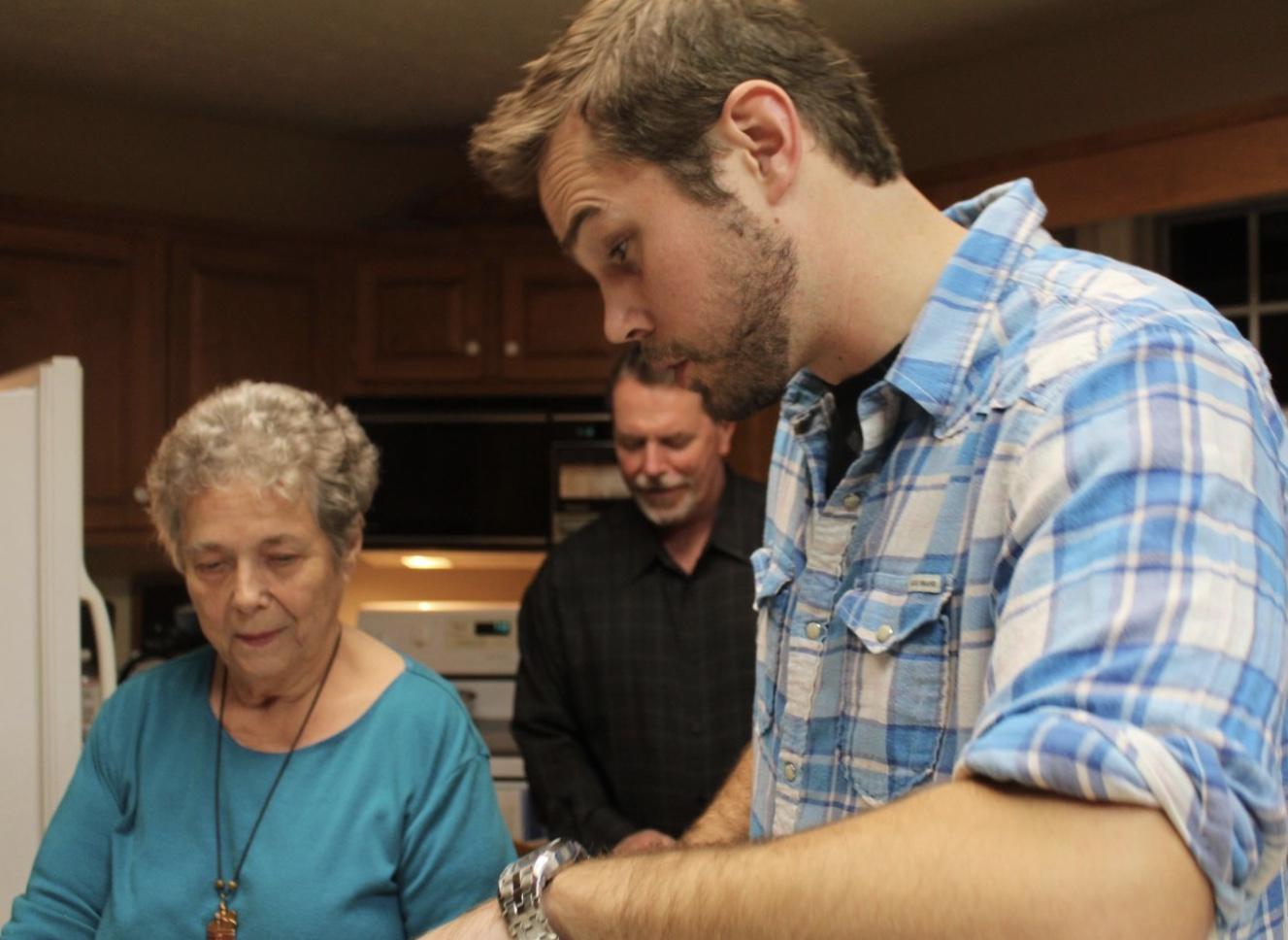 Grandson Derek and son Rick