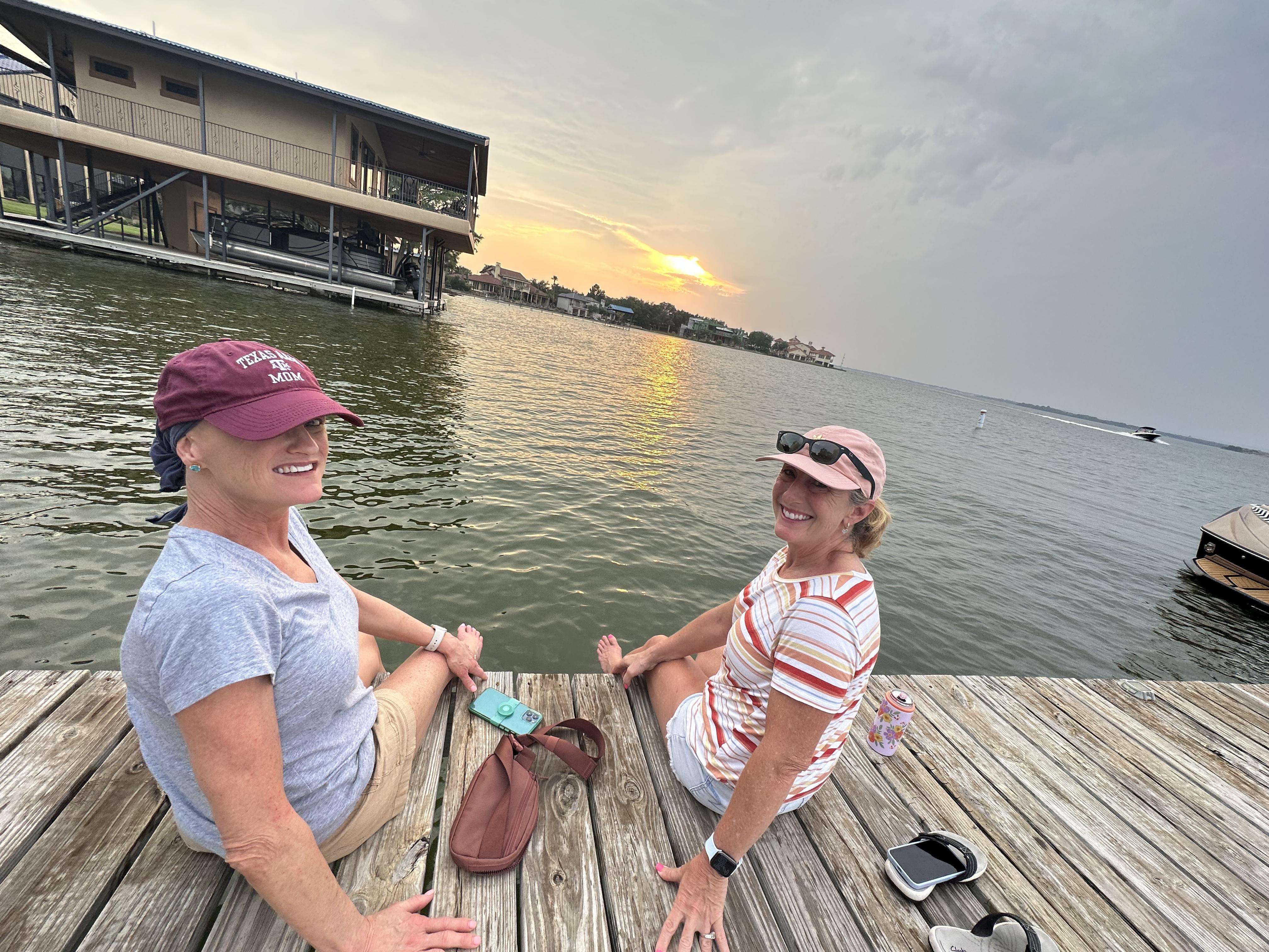 Watching the sunset at the la…