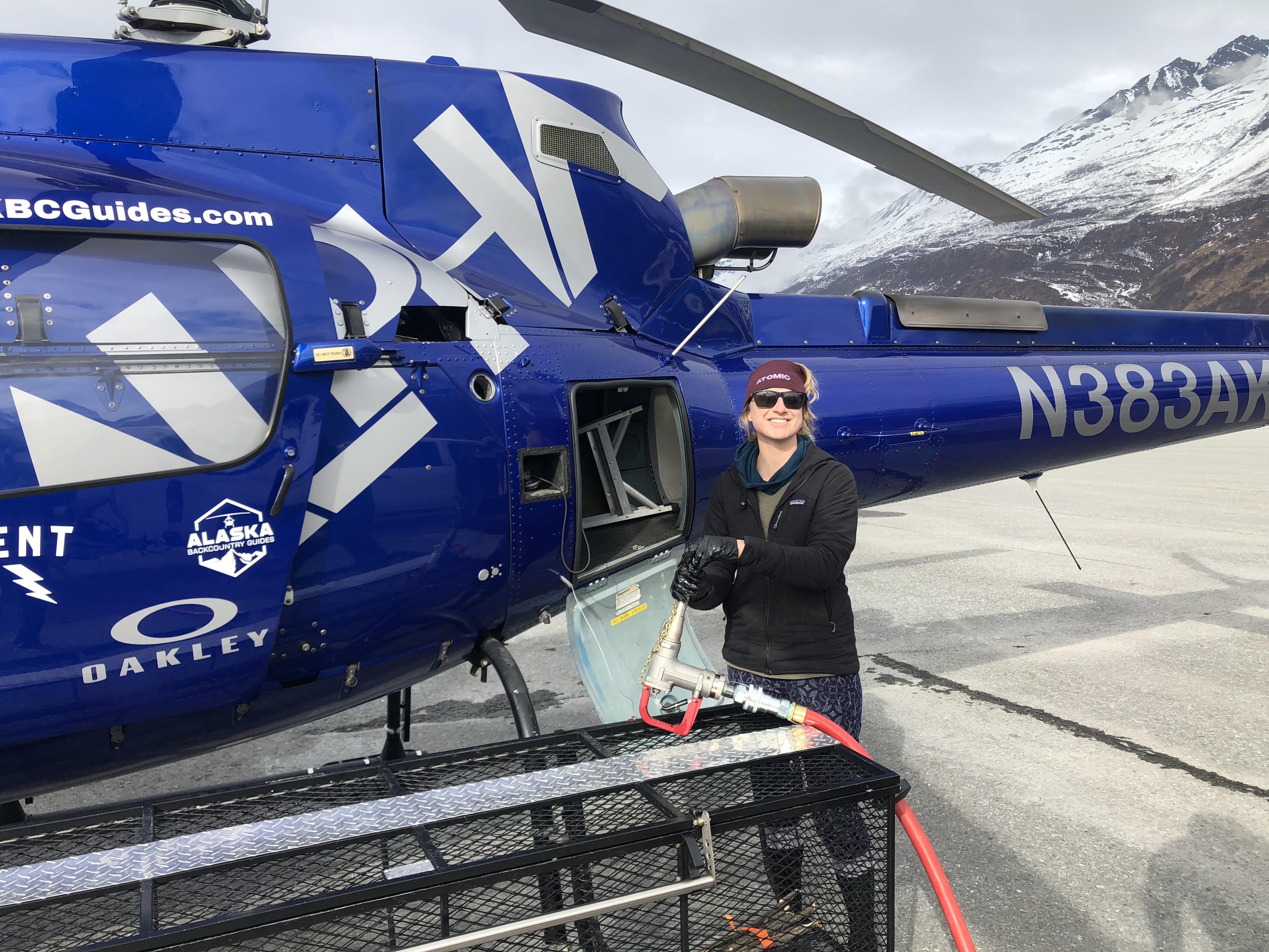 Fueling up the Heli