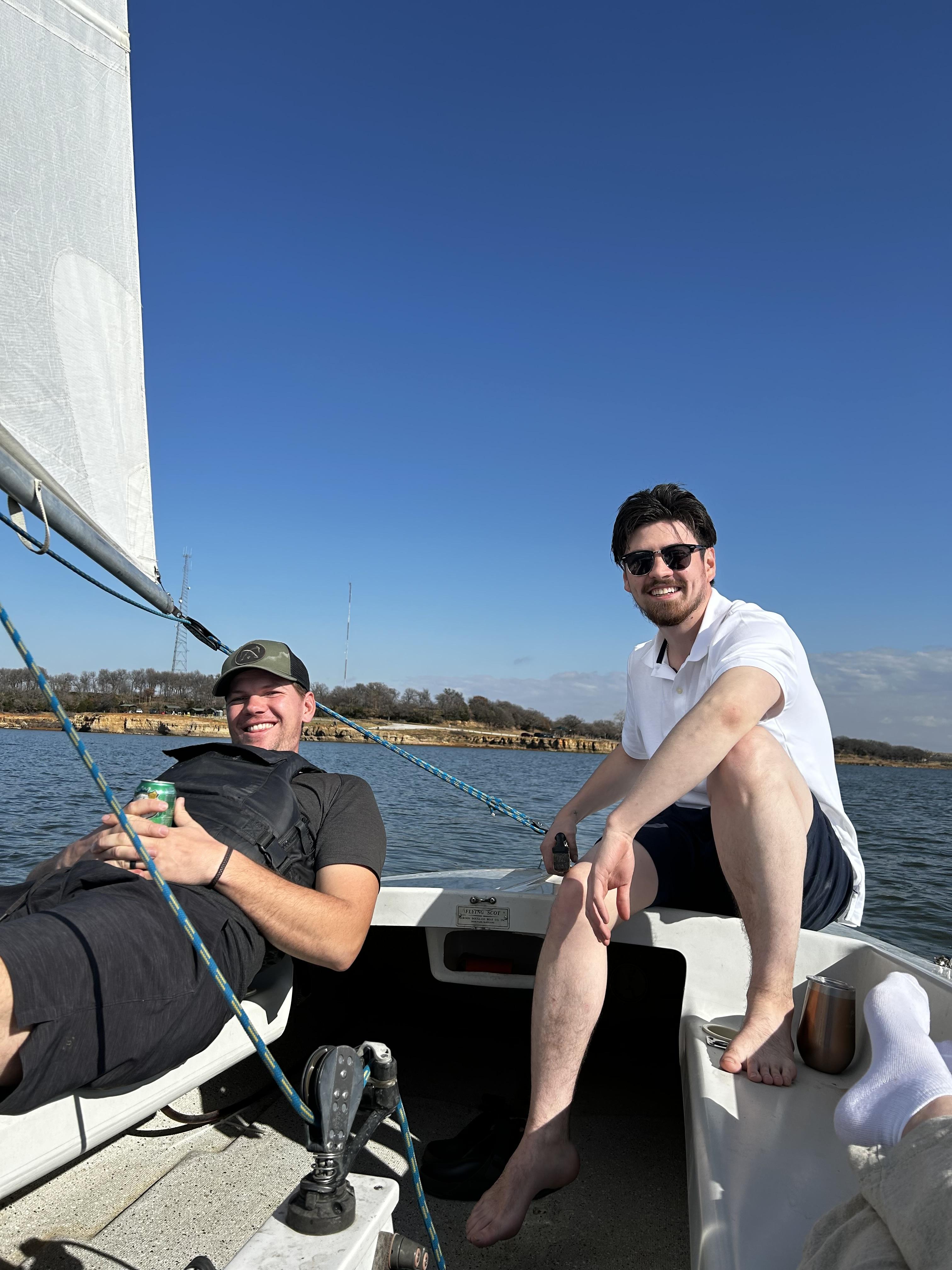 Tyler took us sailing on lake…