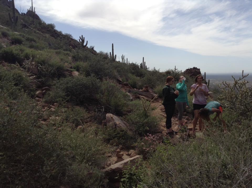 Hiking with Sophie, Evelyn an…