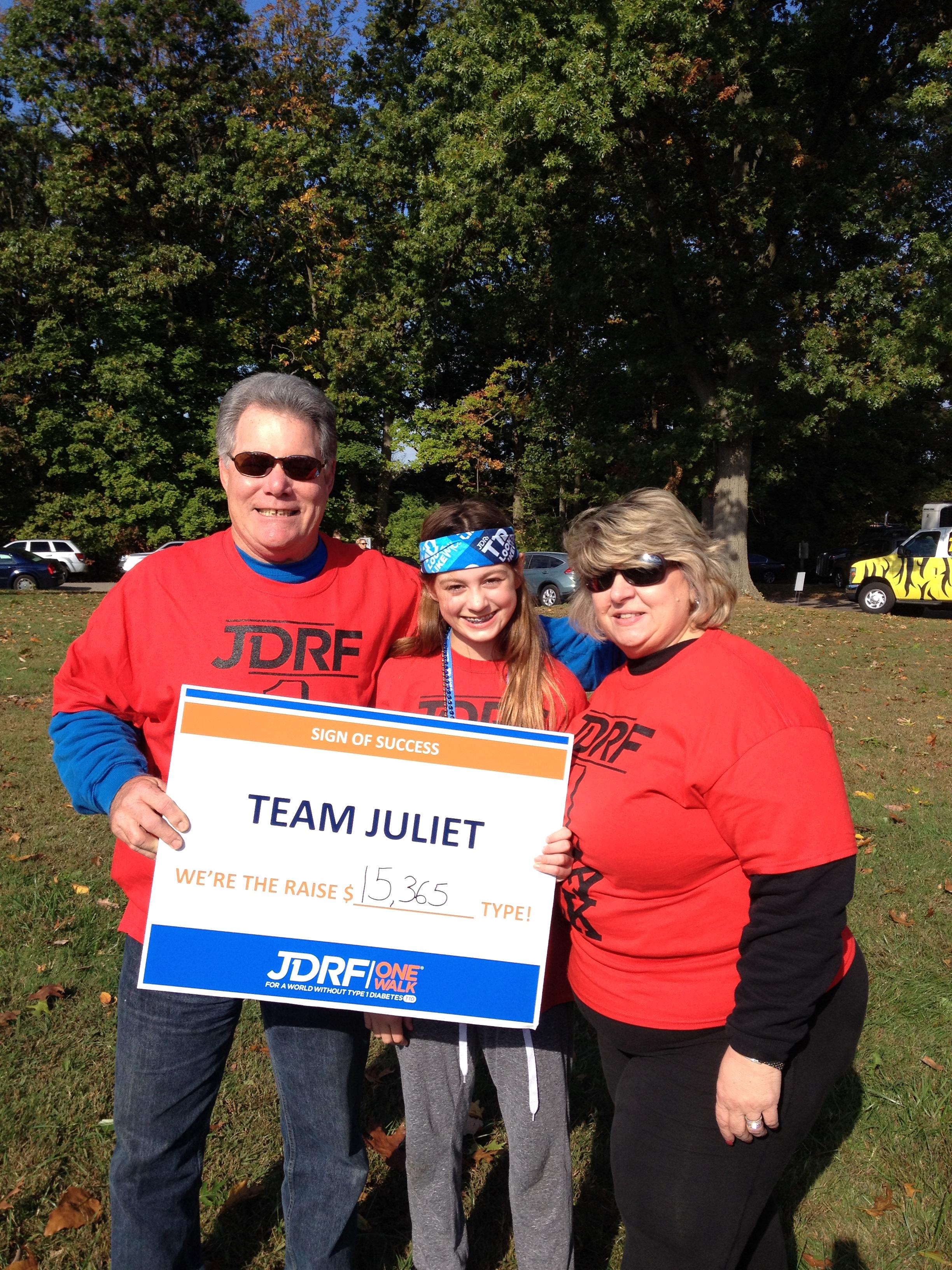 At the JDRF Walk with Juliet
