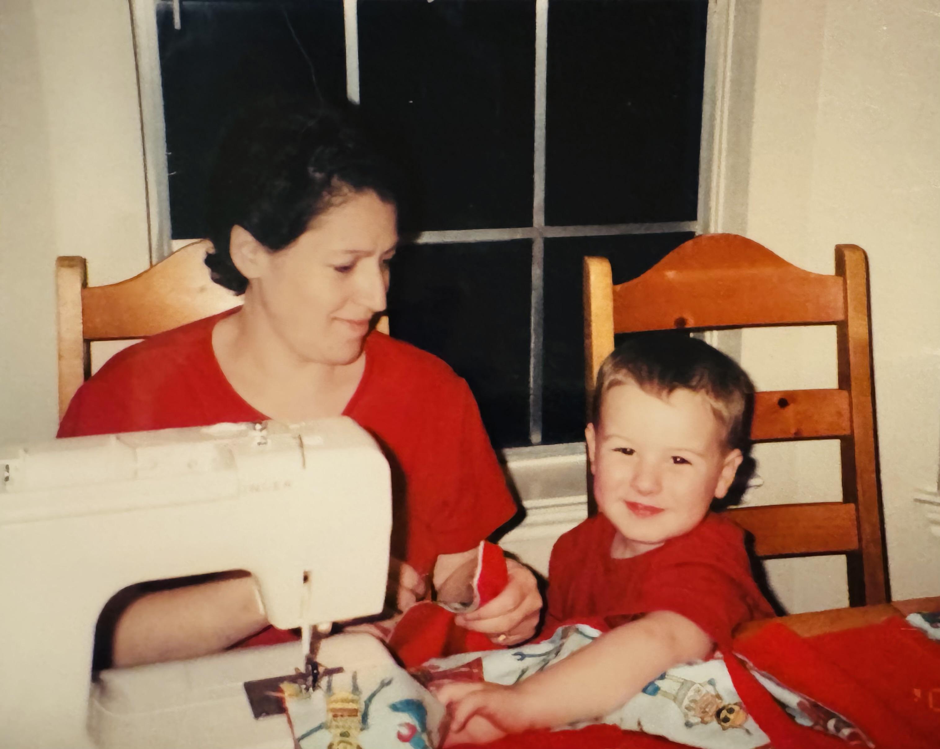 Izyc helping Grandma Debbie m…