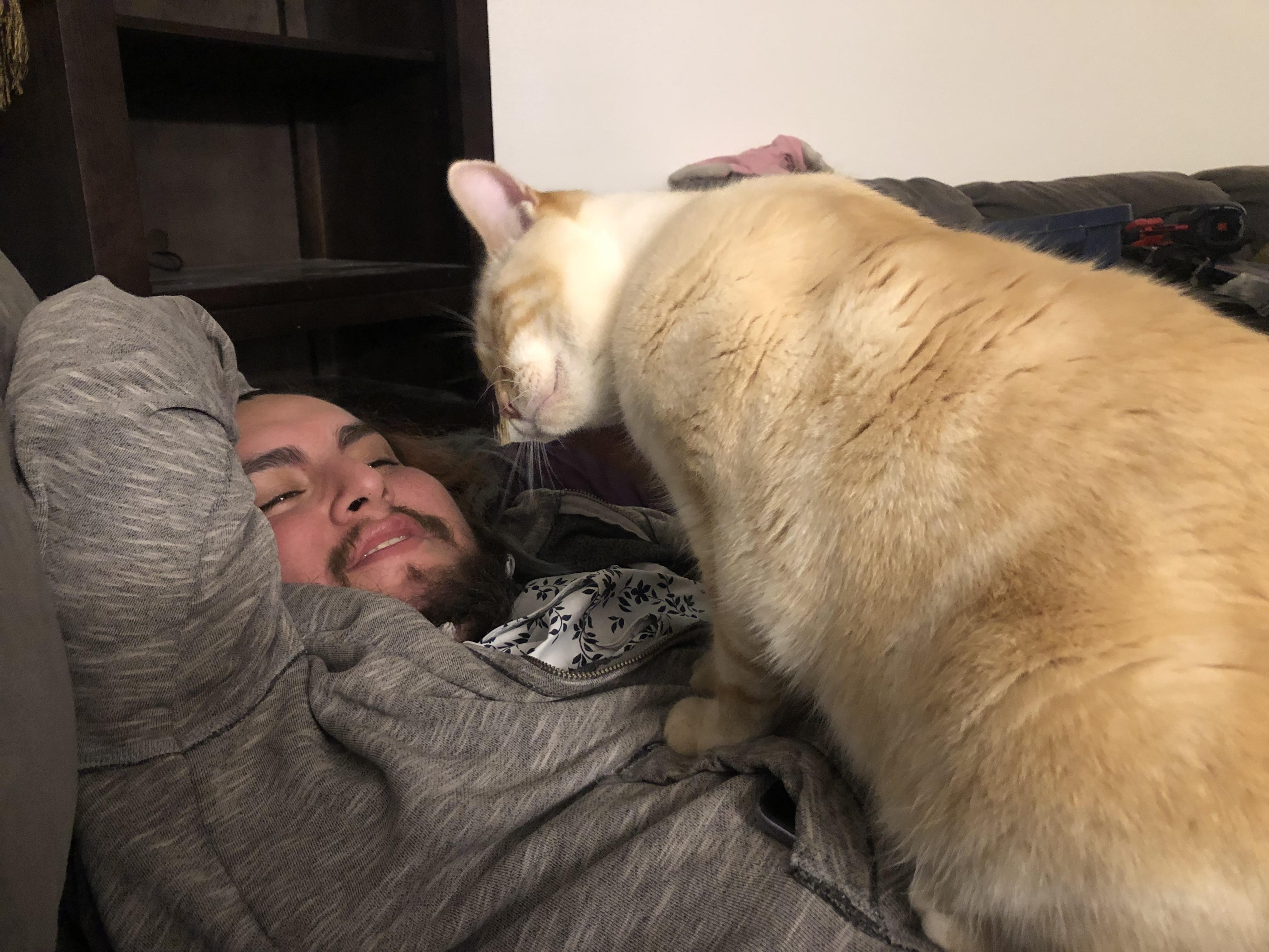 Zane with Kylie’s cat