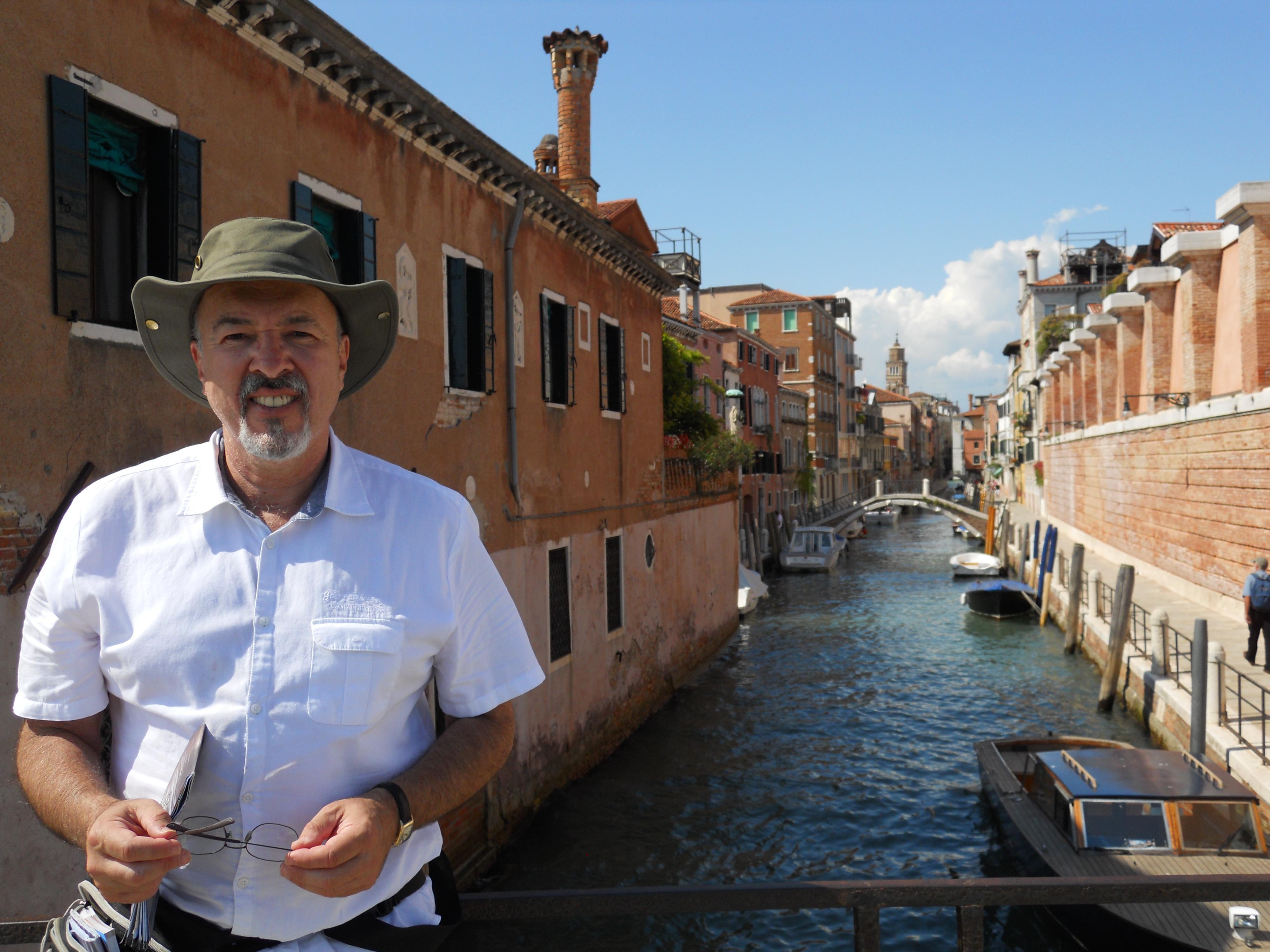 Smiling by the old Venetian c…