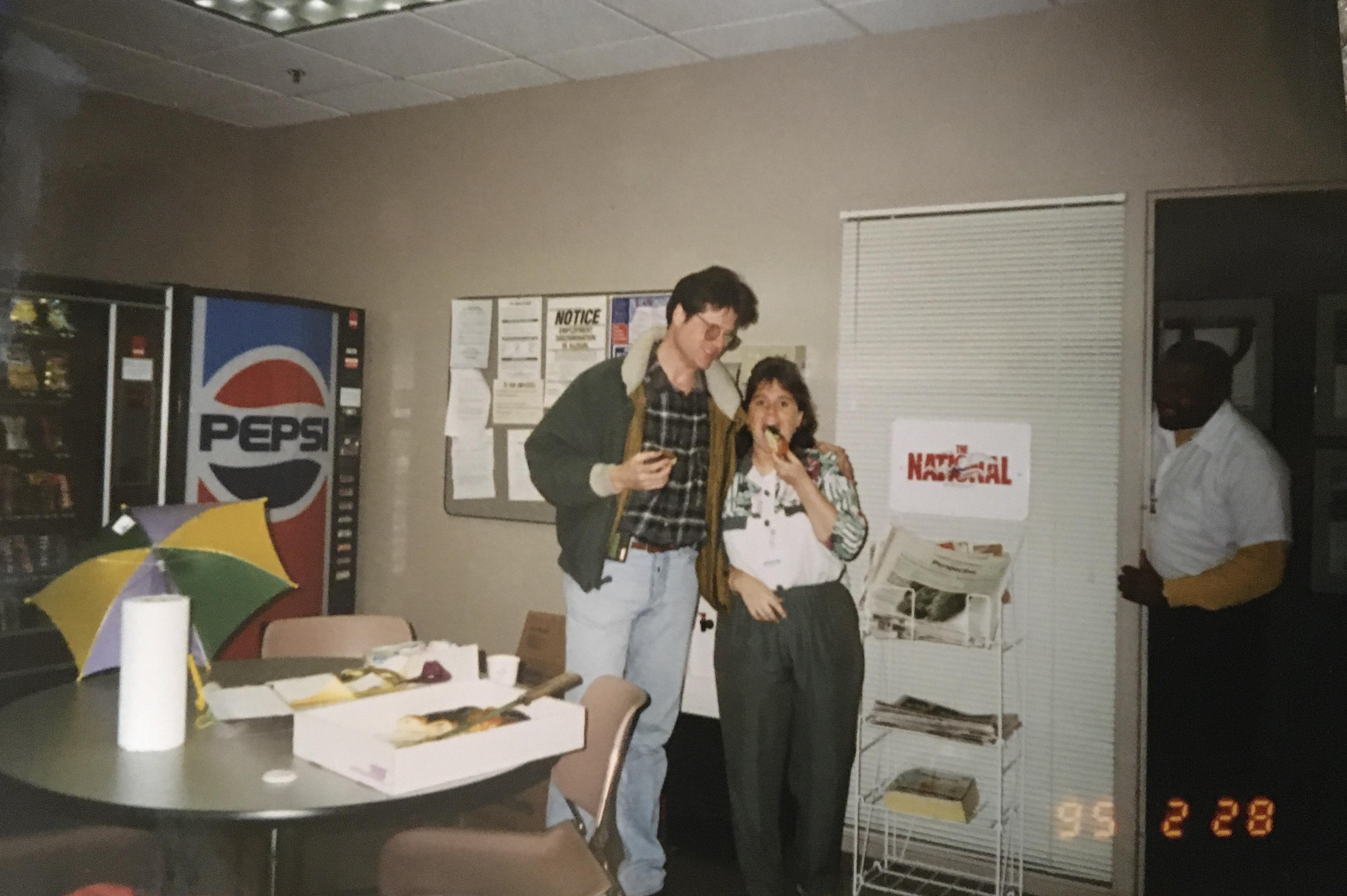 Enjoying King Cake that I had…