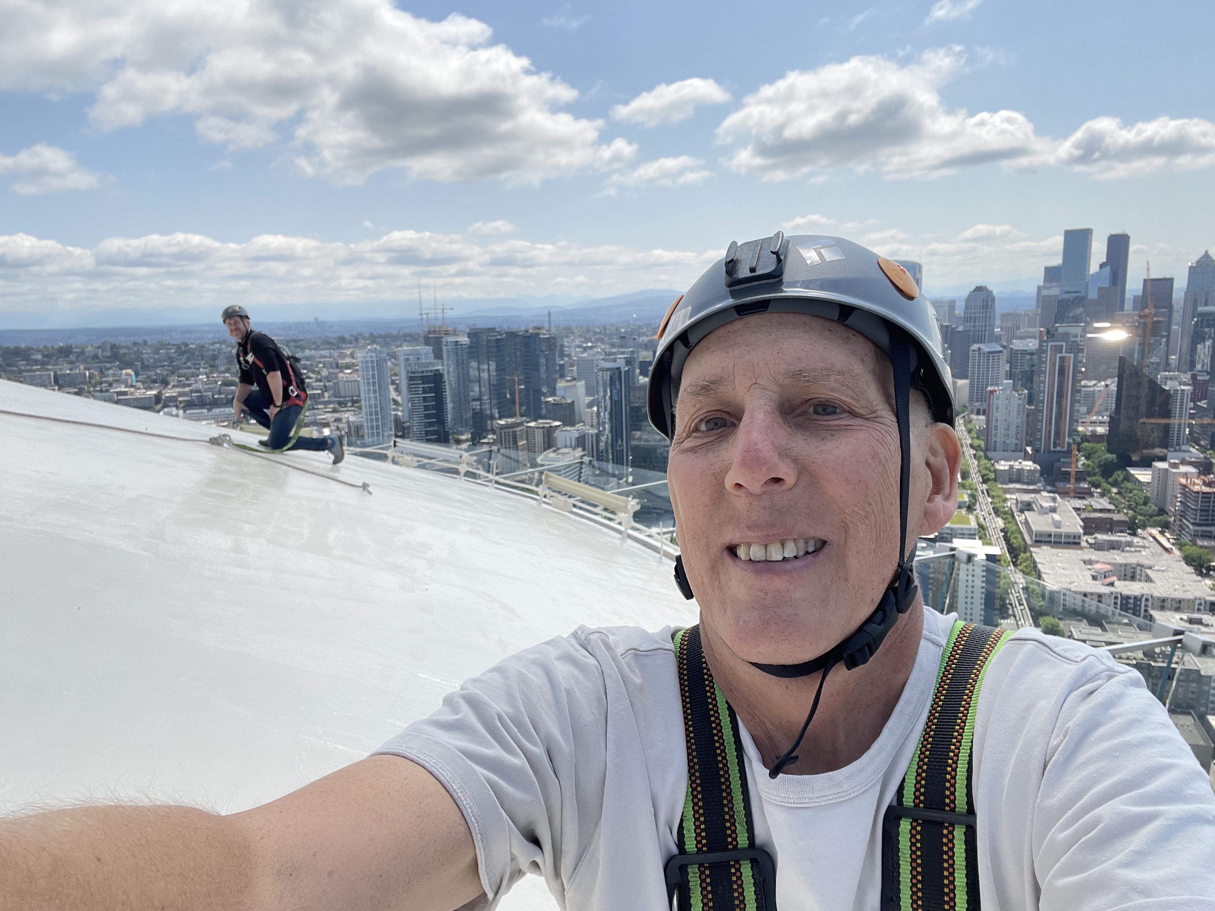 Jack scaling a roof for the A…