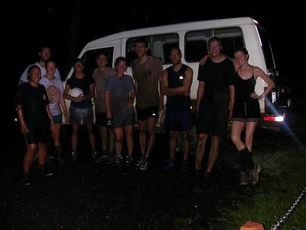 Nighttime mud soccer in Costa…