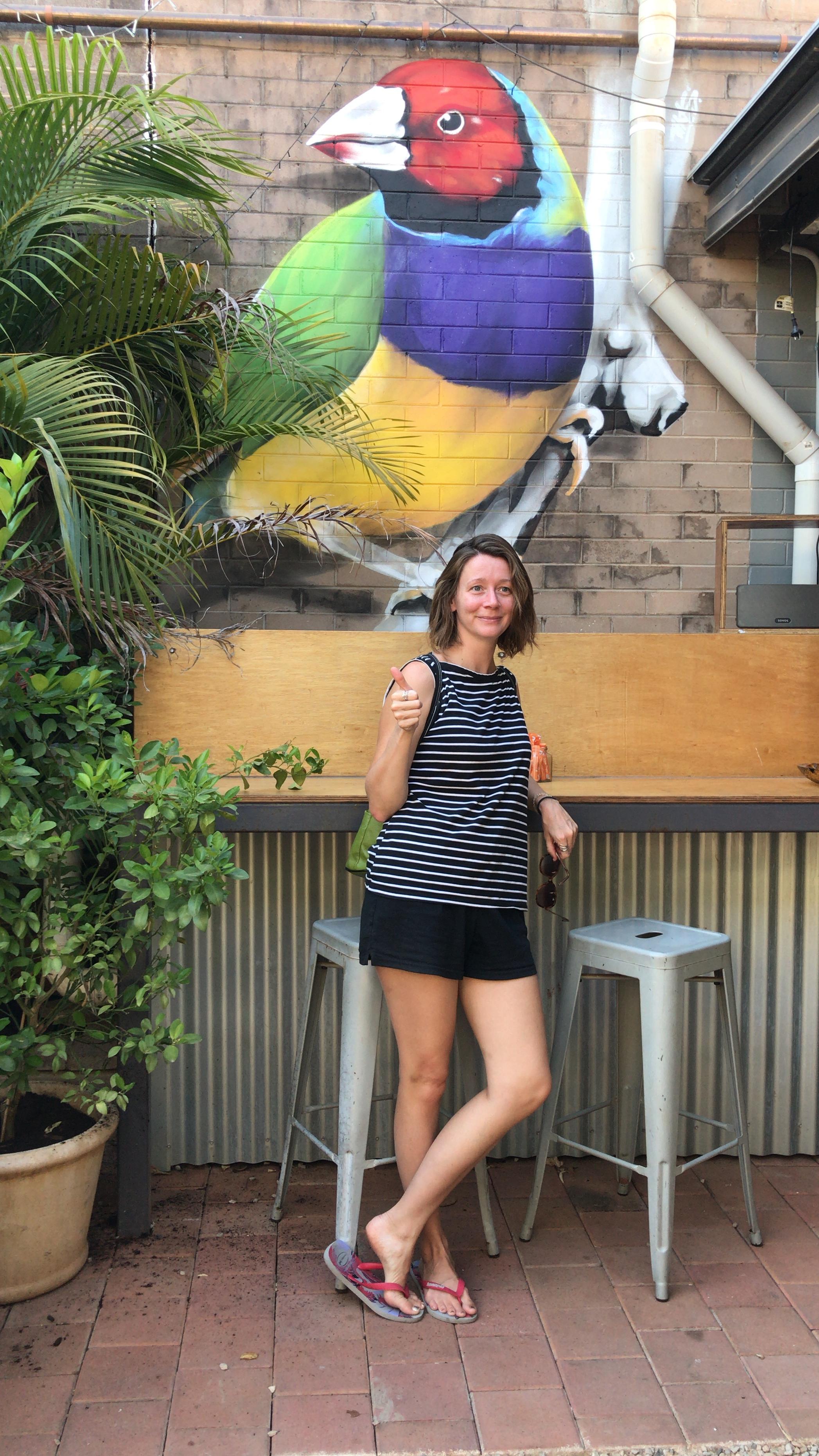 Emma at the Finch Cafe reppin…