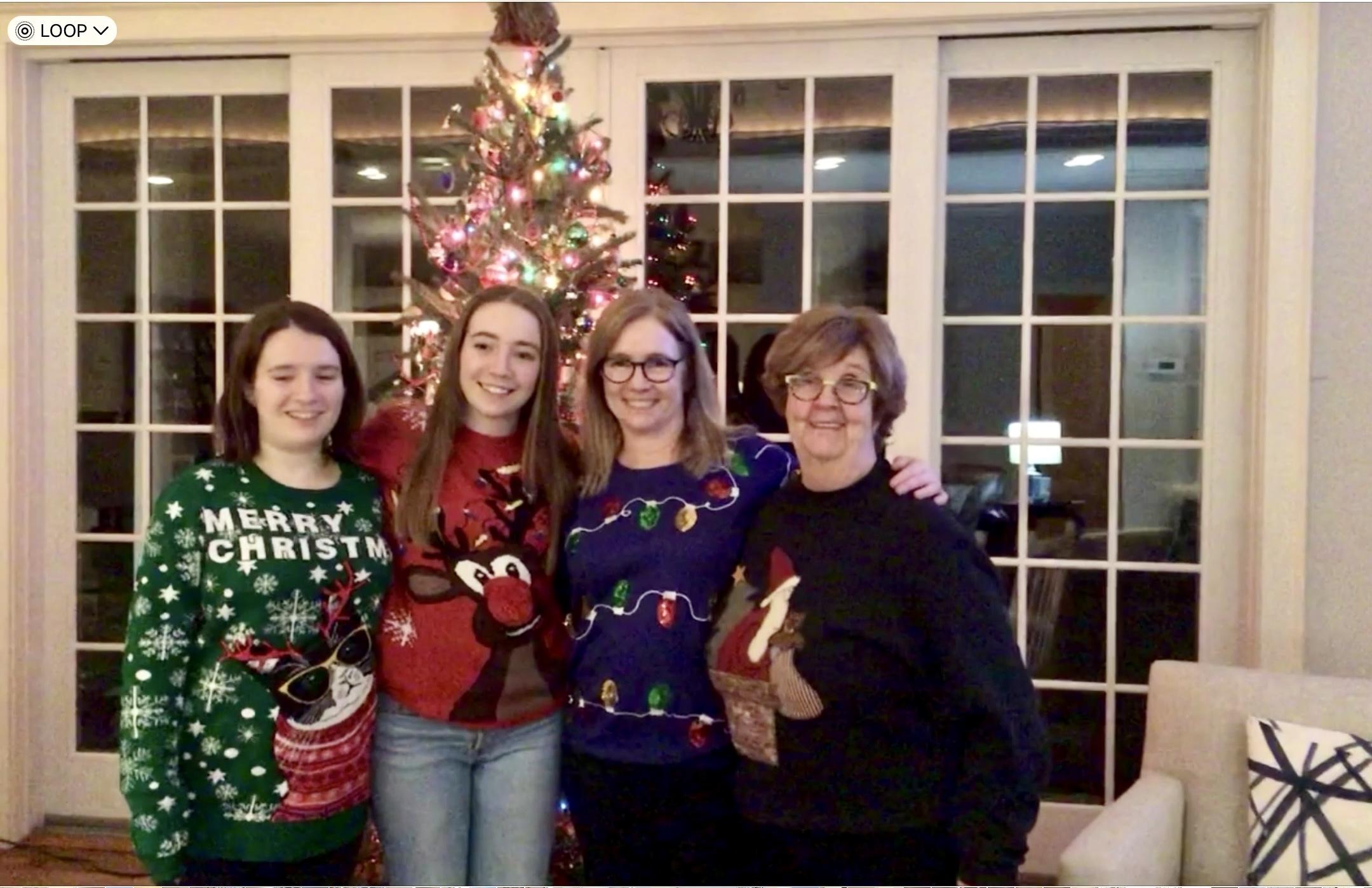 Lynn at Christmas with Madele…